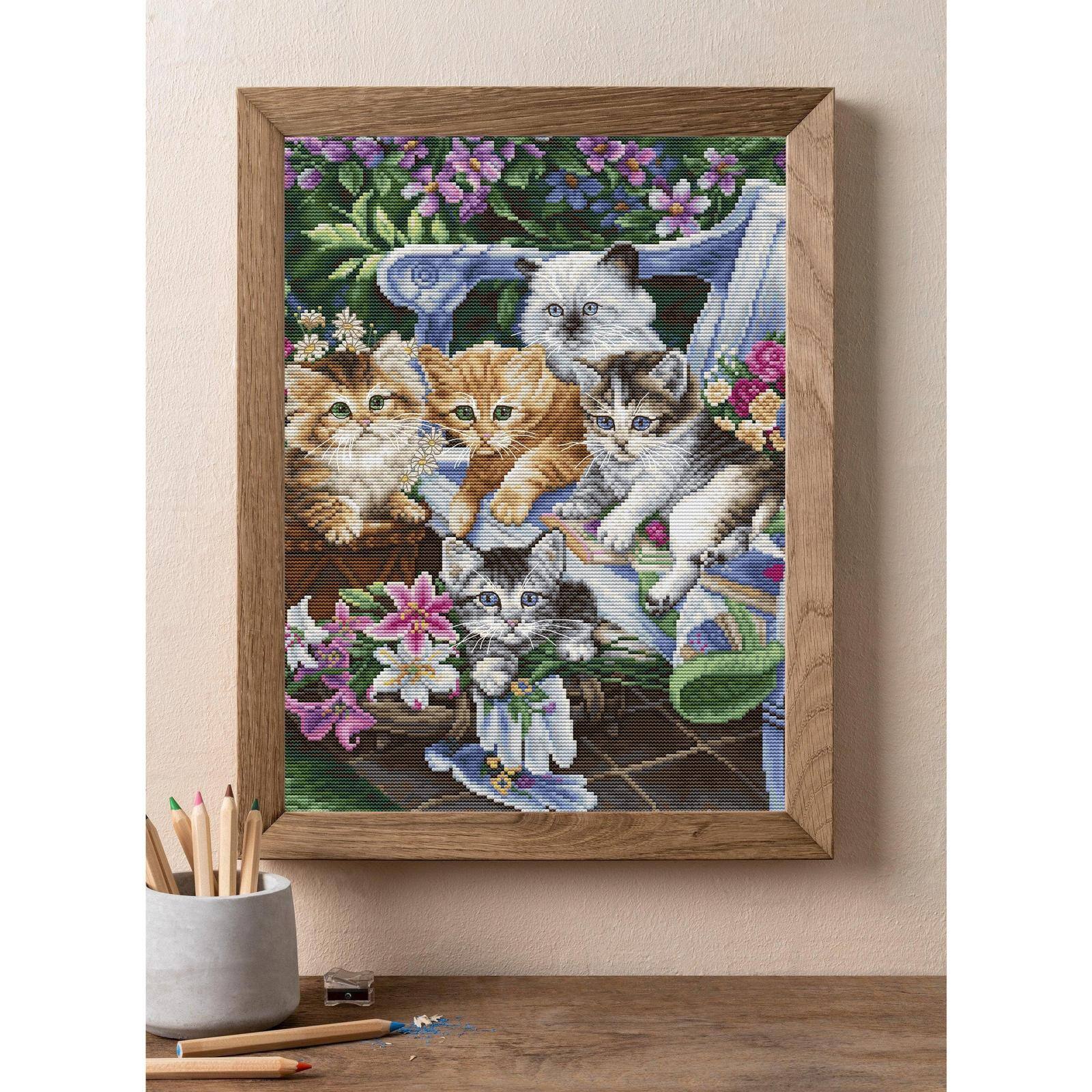 Luca-S Purfect Gardening Buddies Counted Cross-Stitch Kit