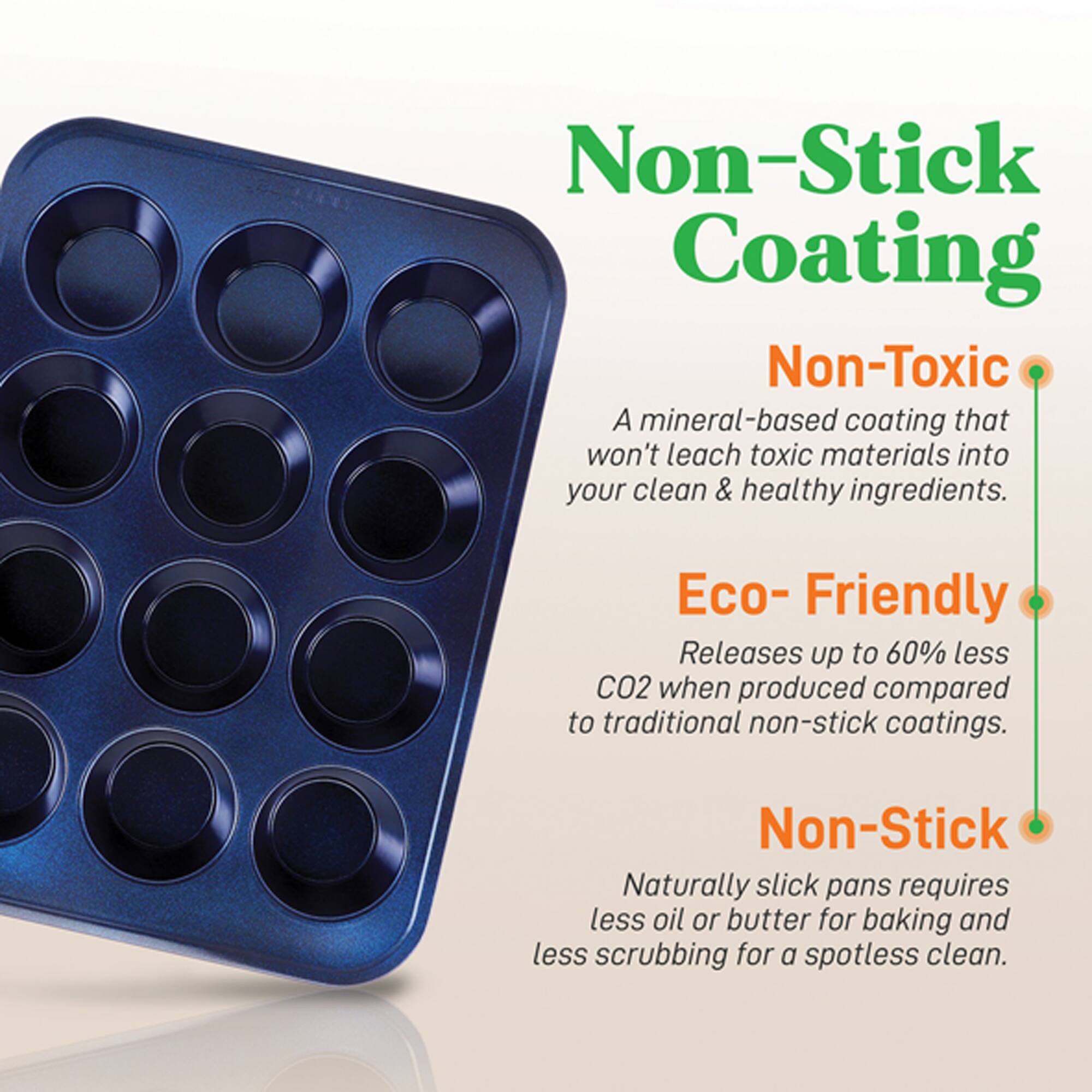 NutriChef Blue Non-Stick Kitchen Bakeware Set