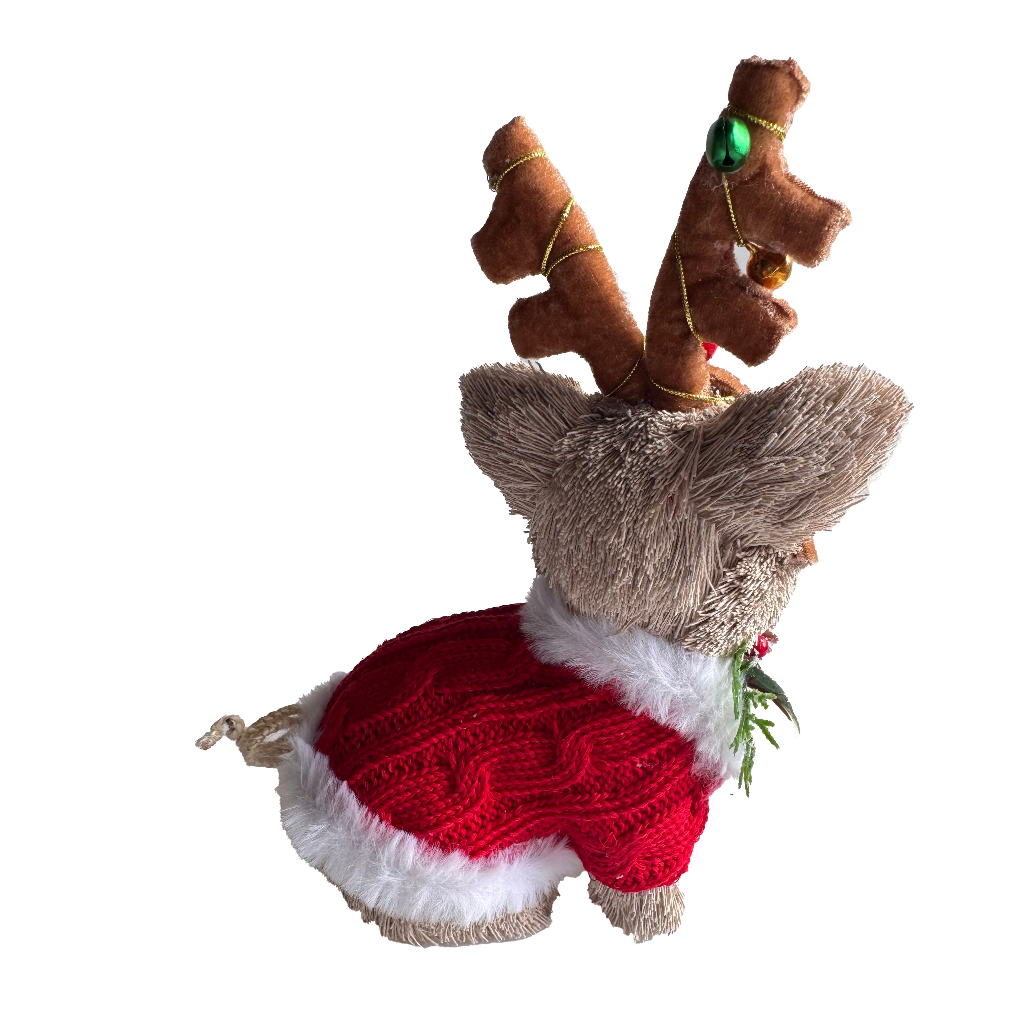 7.5" Reindeer Piggy in Sweater Natural Décor by Ashland®