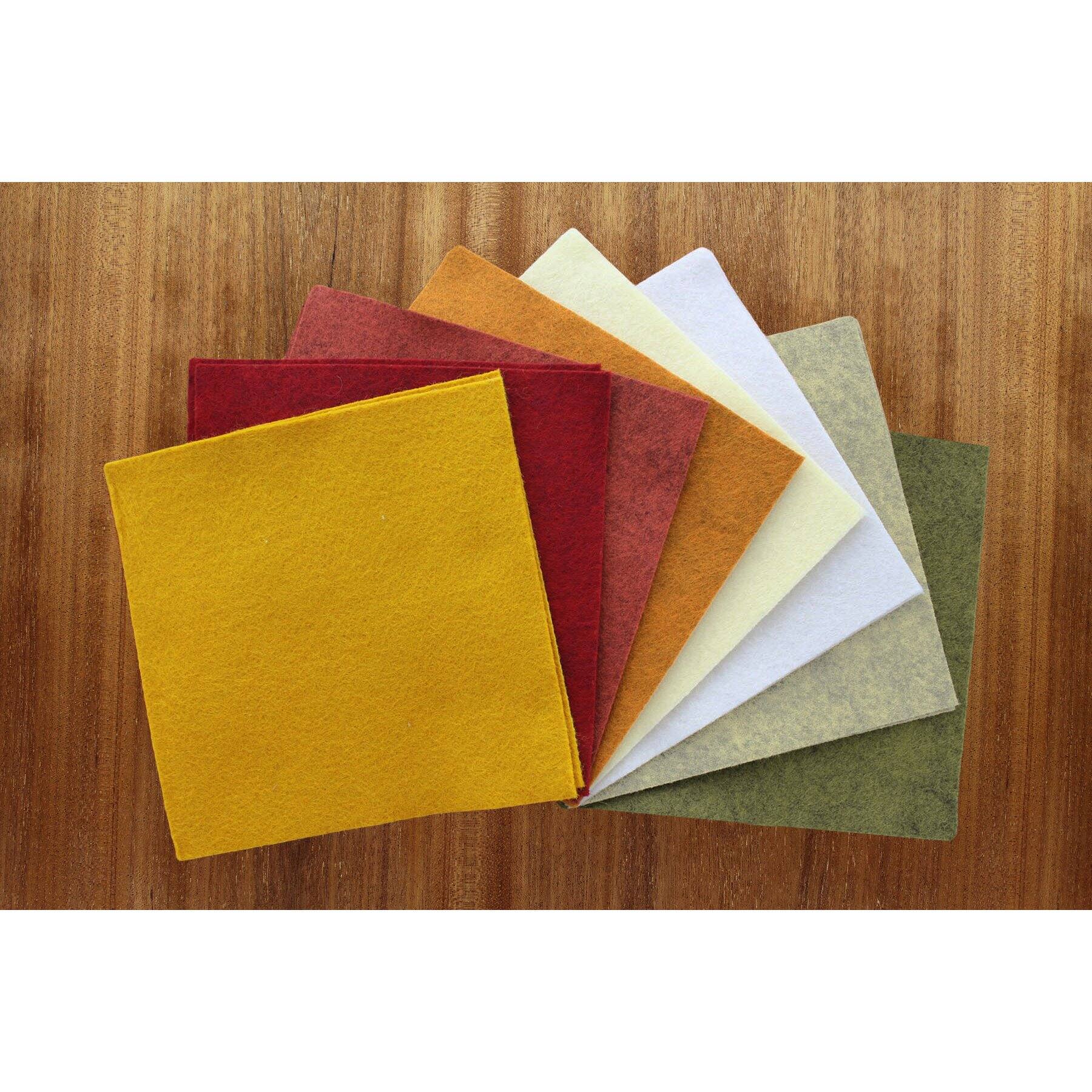 National Nonwovens 6" x 6" Wool Felt Squares Fall Collection Michaels