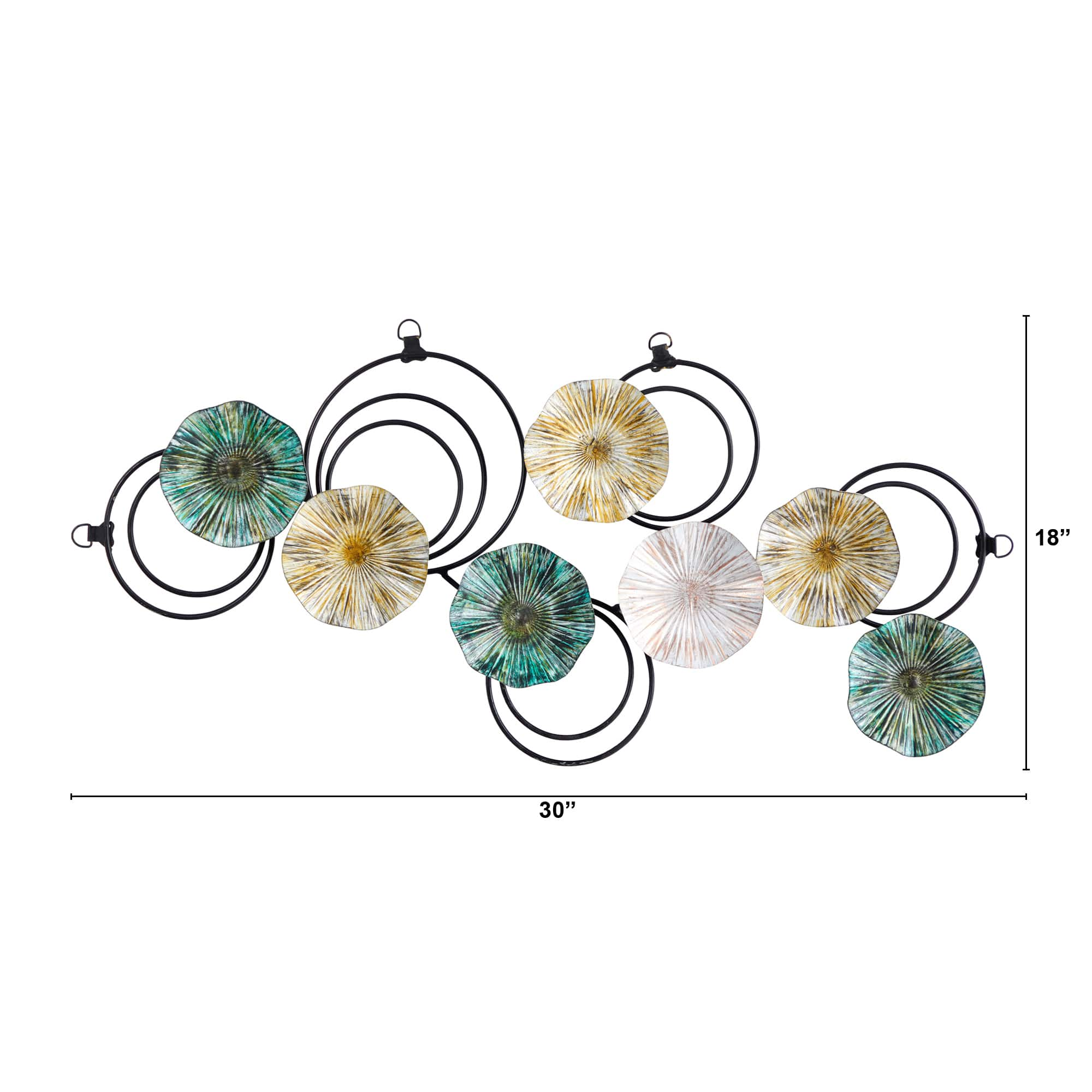 2.5ft. x 1.5ft. Scallop Design Metal Wall Art Decor