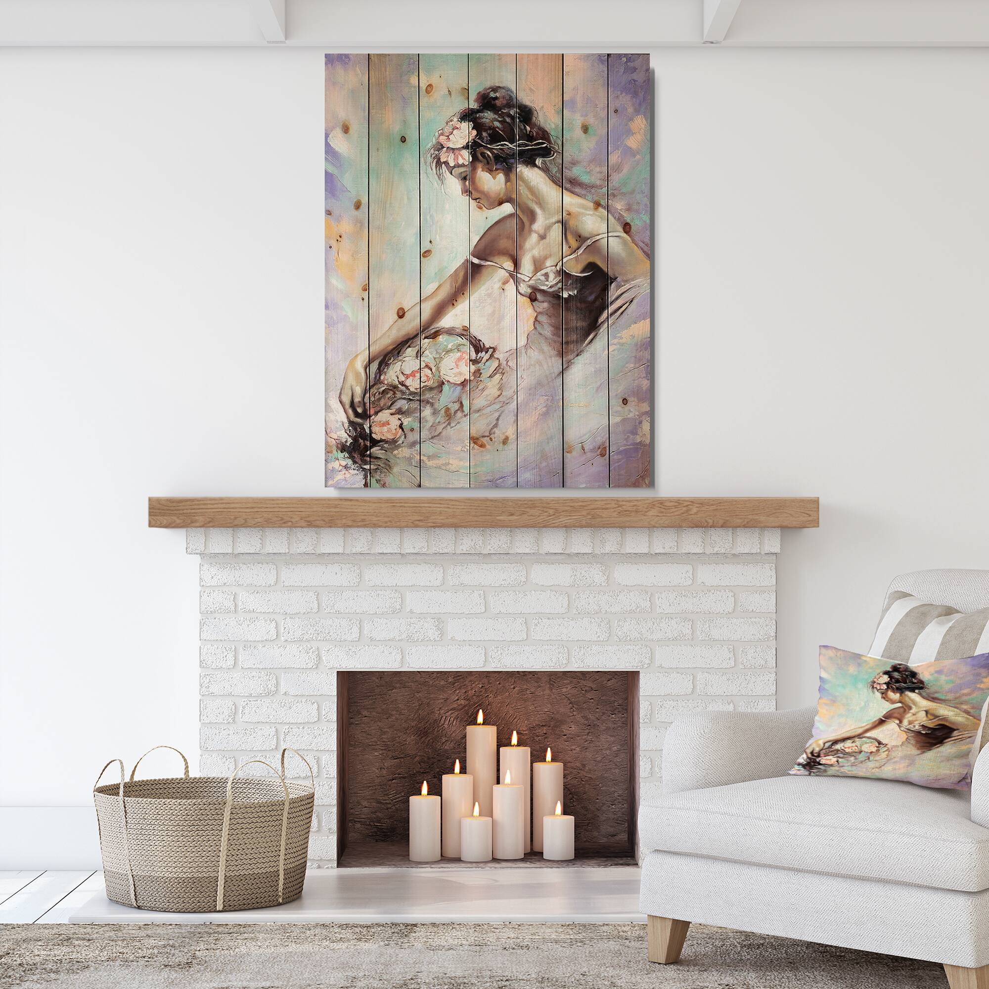 Designart - Girl with Flower Bouquet