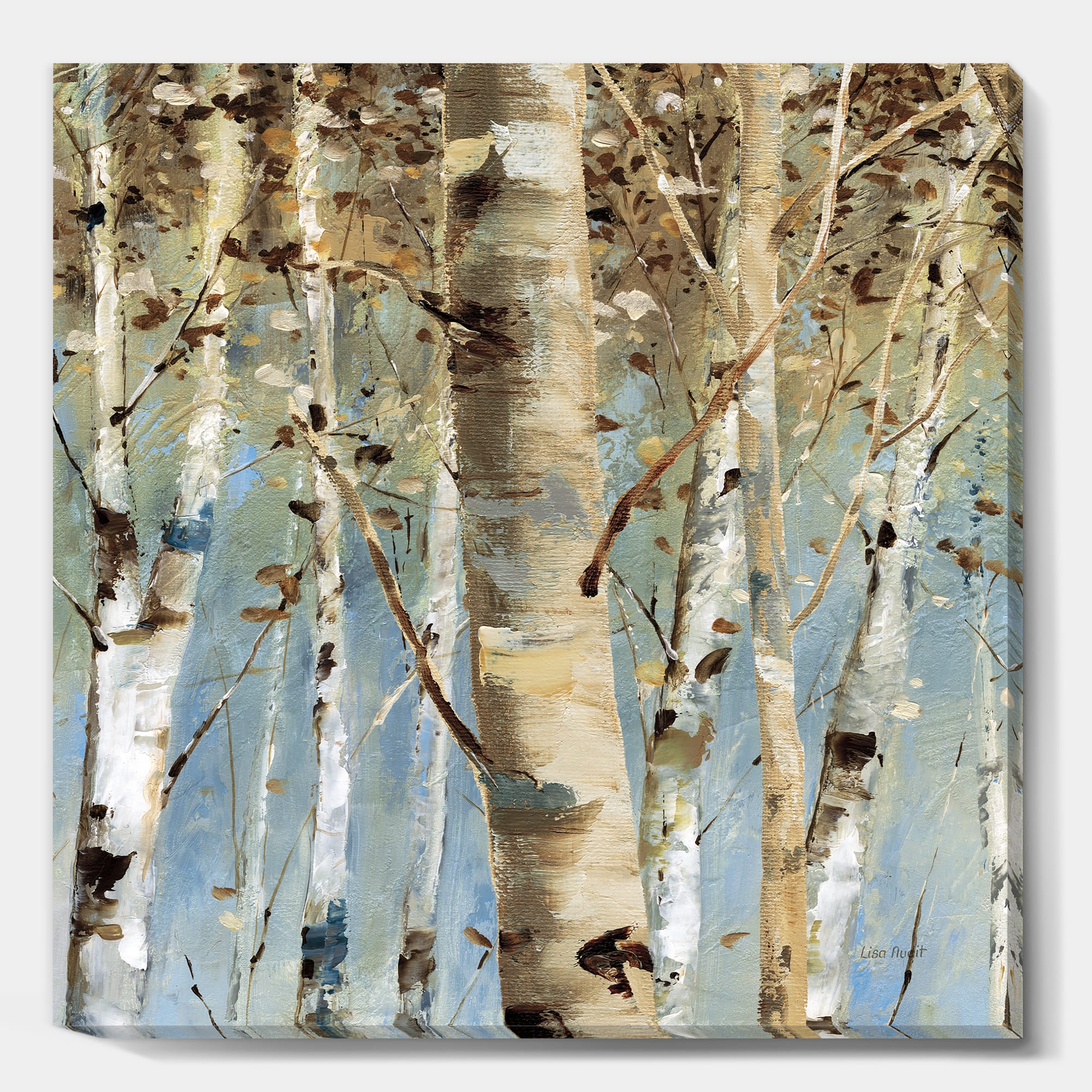 Designart - White Birch Forest II - Modern Farmhouse Premium Canvas Wall Art