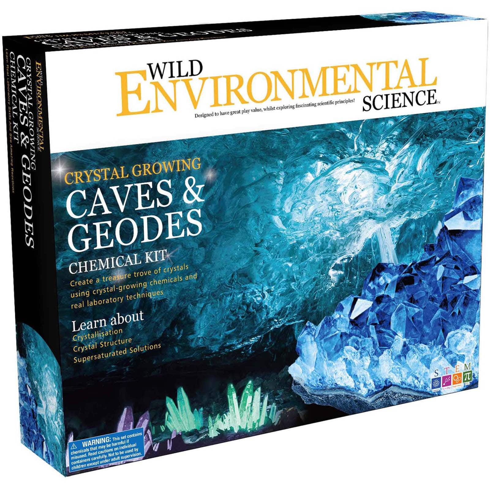 Learning Advantage&#x2122; Wild Environmental Science&#x2122; Crystal Growing Caves &#x26; Geodes Chemical Kit