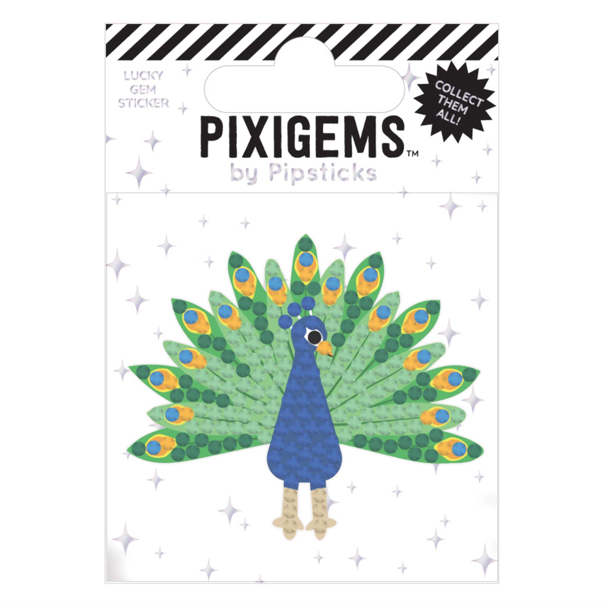 Pixigems&#x2122; Pinky Peacock Sticker