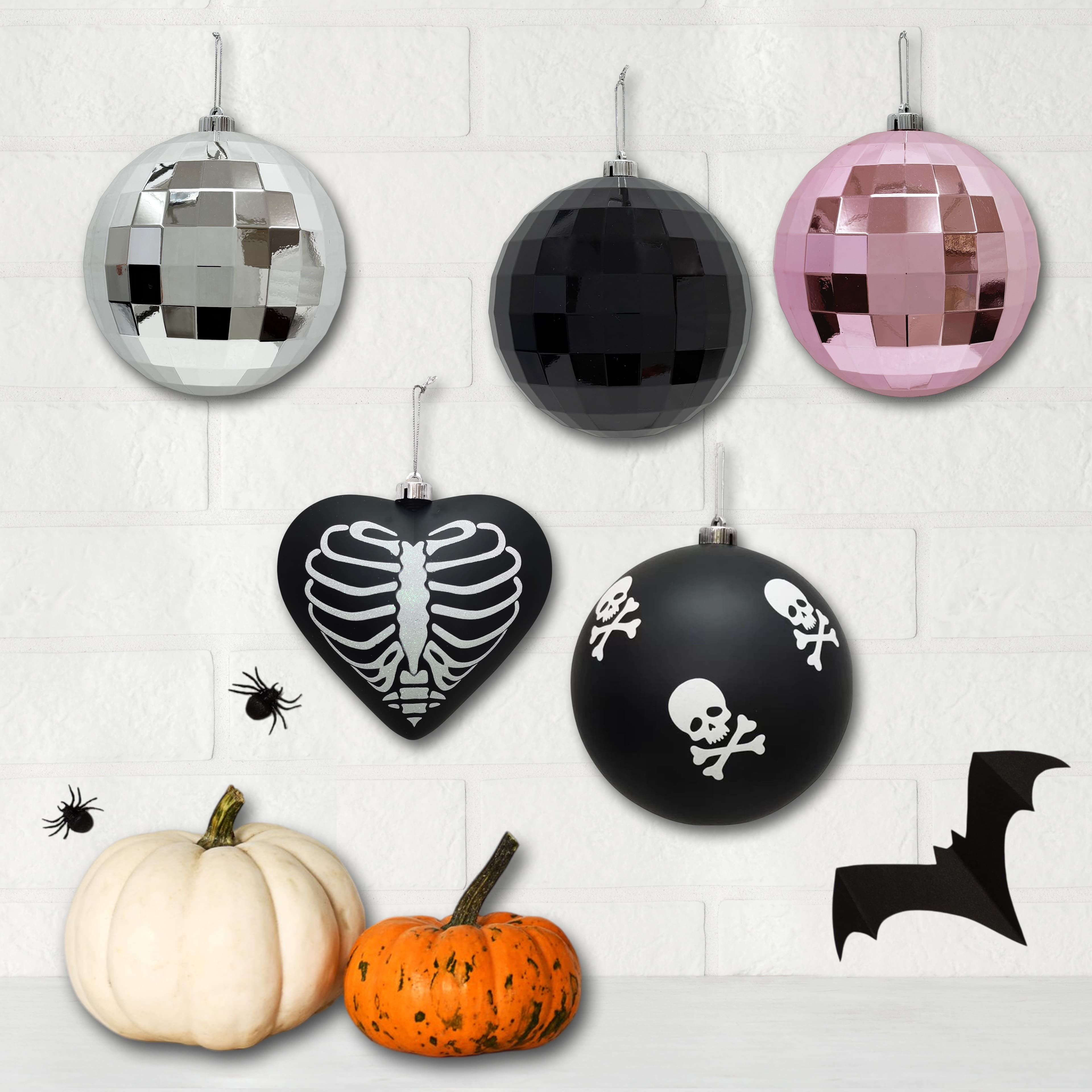 Giant Black &#x26; White Skulls Halloween Ornament by Ashland&#xAE;