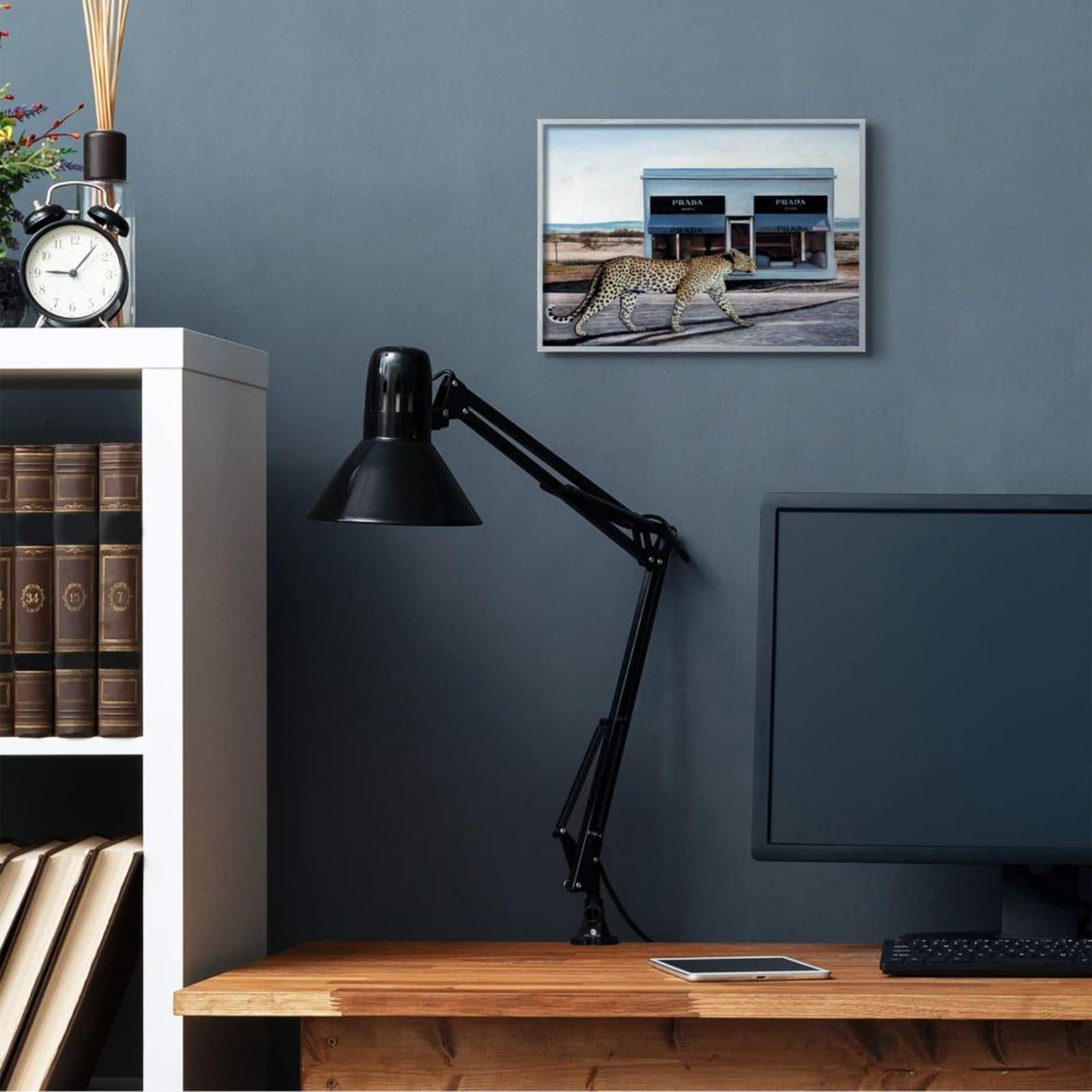 Stupell Industries Fashion Store Cheetah Gray Framed Wall Art