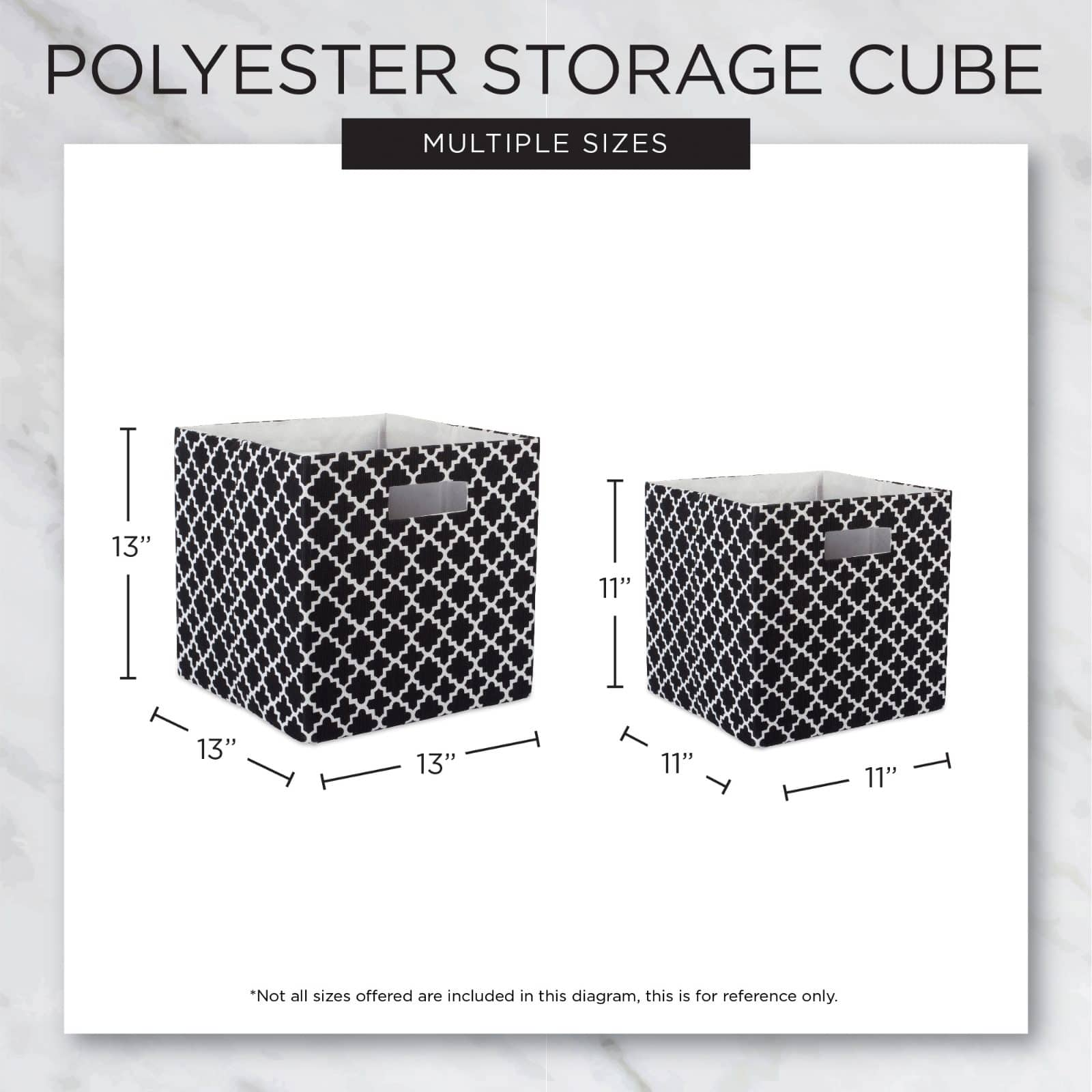 DII&#xAE; 11&#x22; Black &#x26; Gold Dots Storage Cube, 2ct.