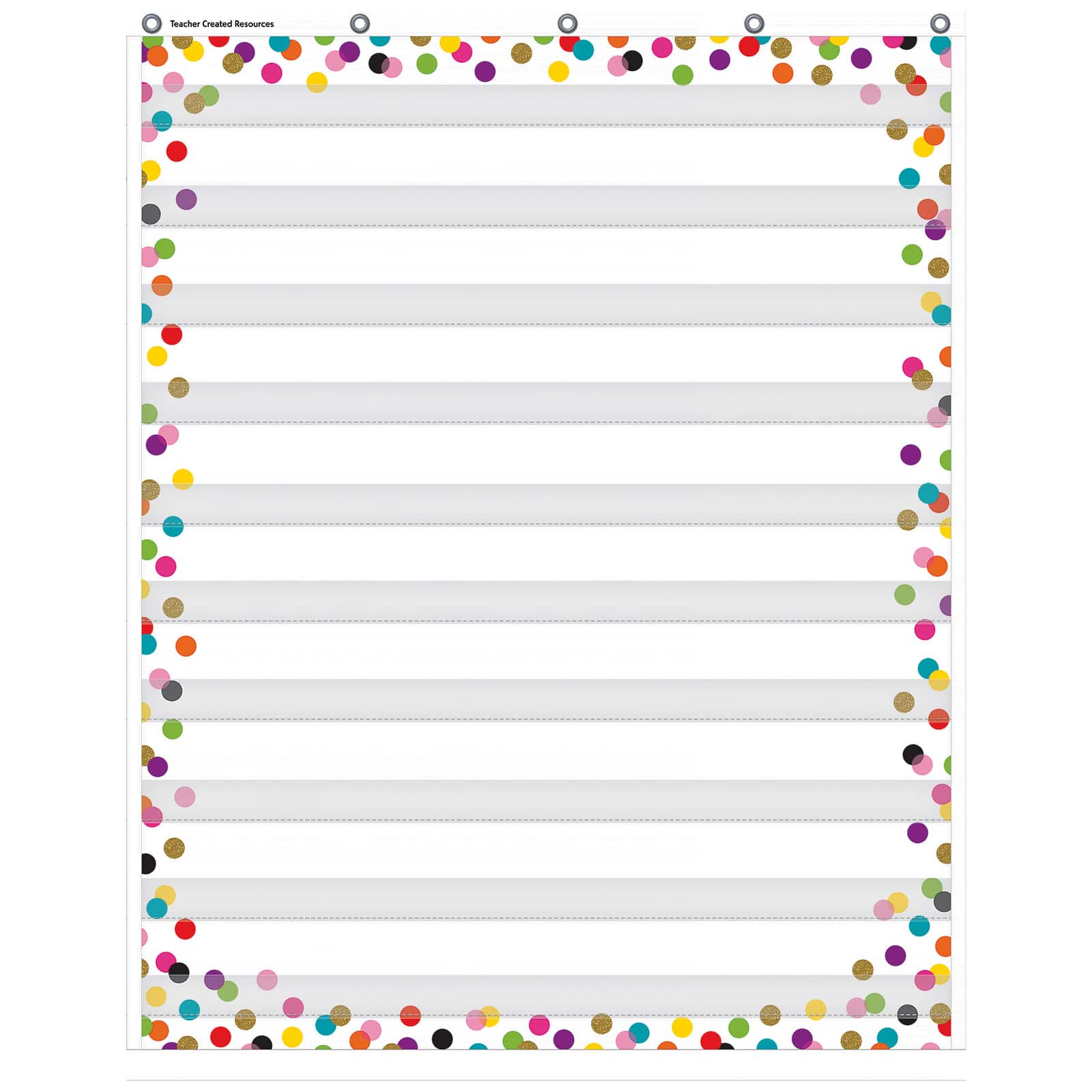 Teacher Created Resources Confetti 10 Pocket Chart