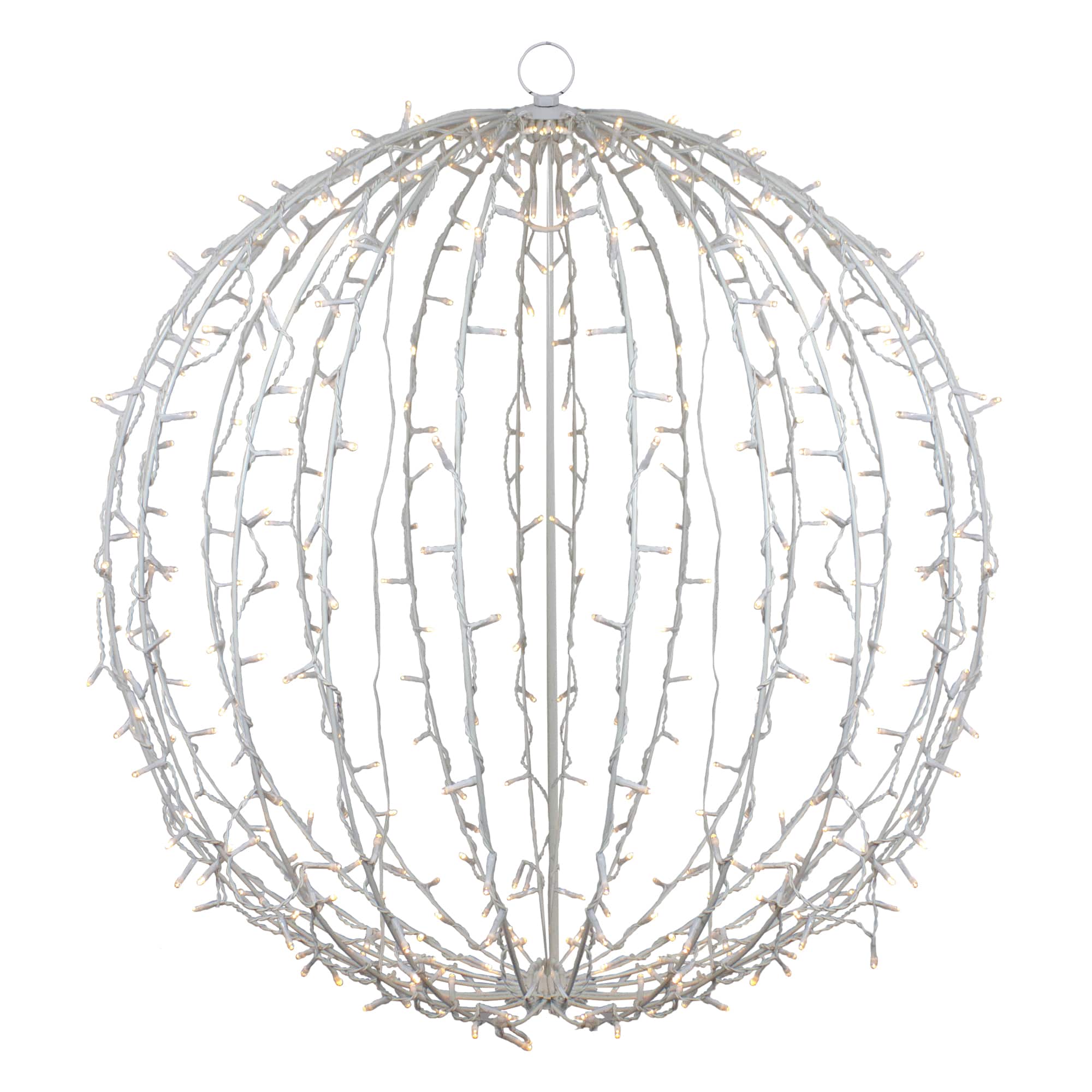 30&#x22; LED Lighted 3D Christmas Hanging Ball Decoration