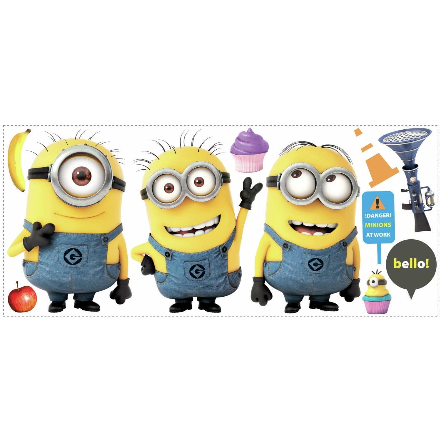 RoomMates Despicable Me 2 Minions Peel & Stick Giant Wall Decals