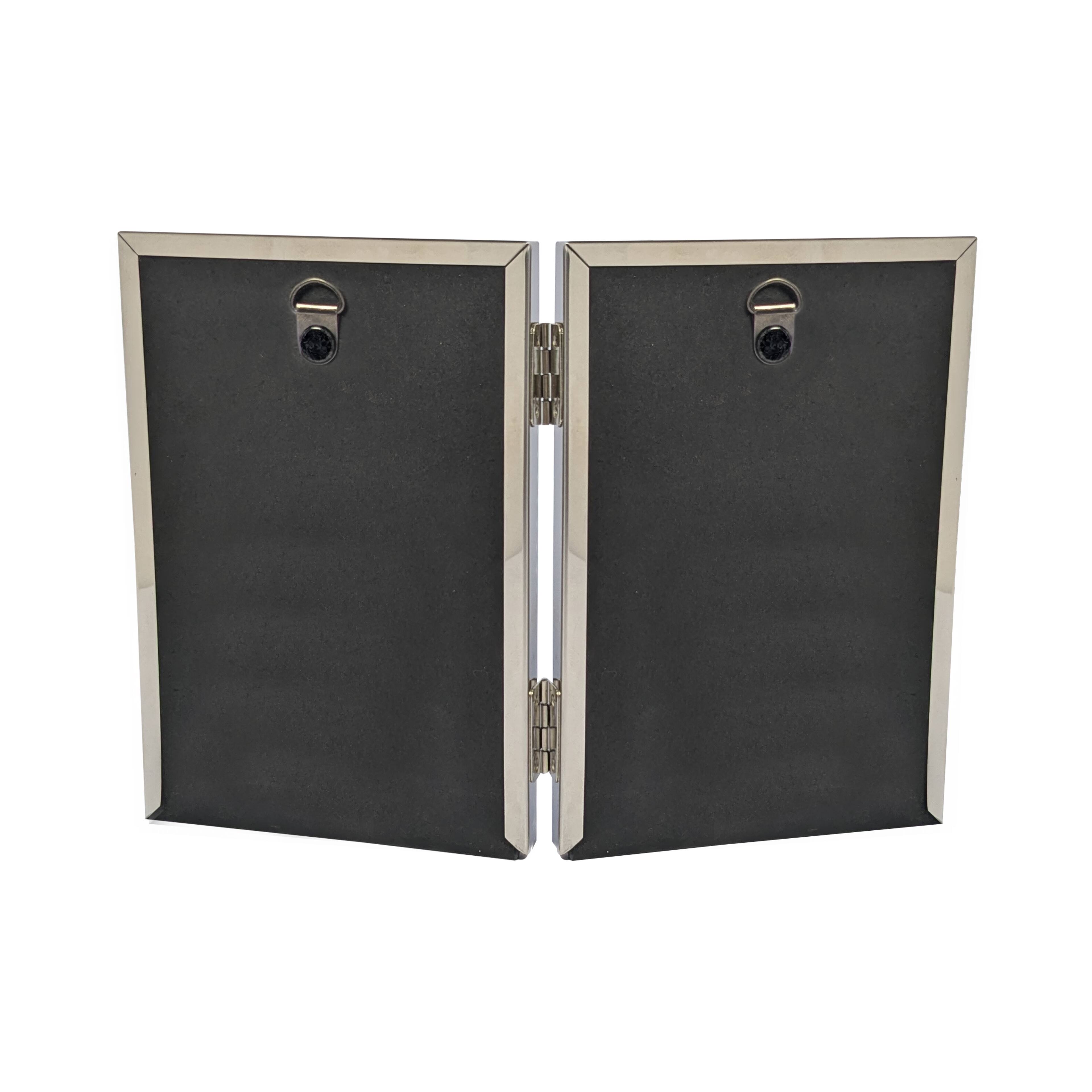 2-Opening Basics™ 4" x 6" Silver Rounded Metal Tabletop Frame by Studio Décor®