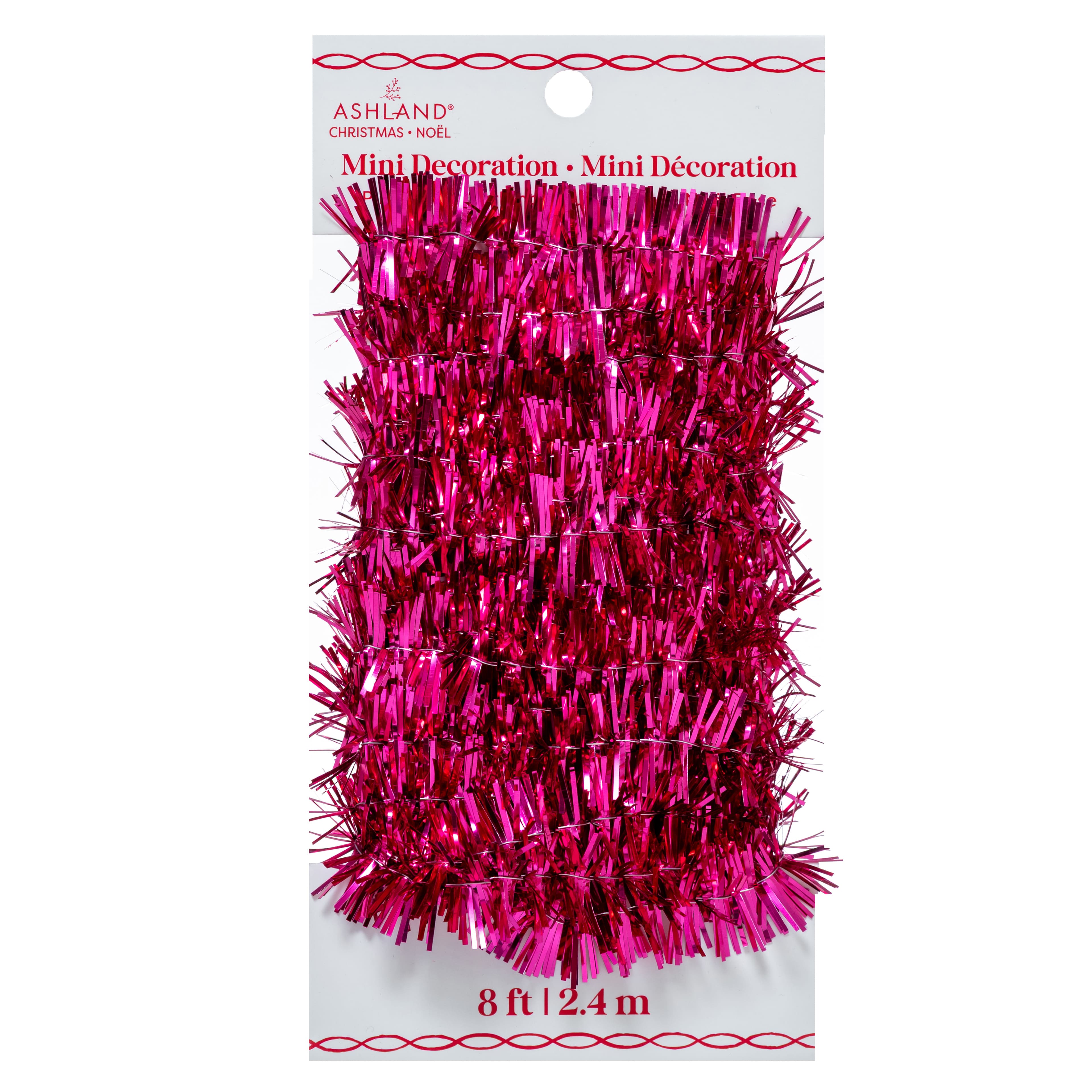 8ft. Mini Pink Tinsel Garland by Ashland&#xAE;