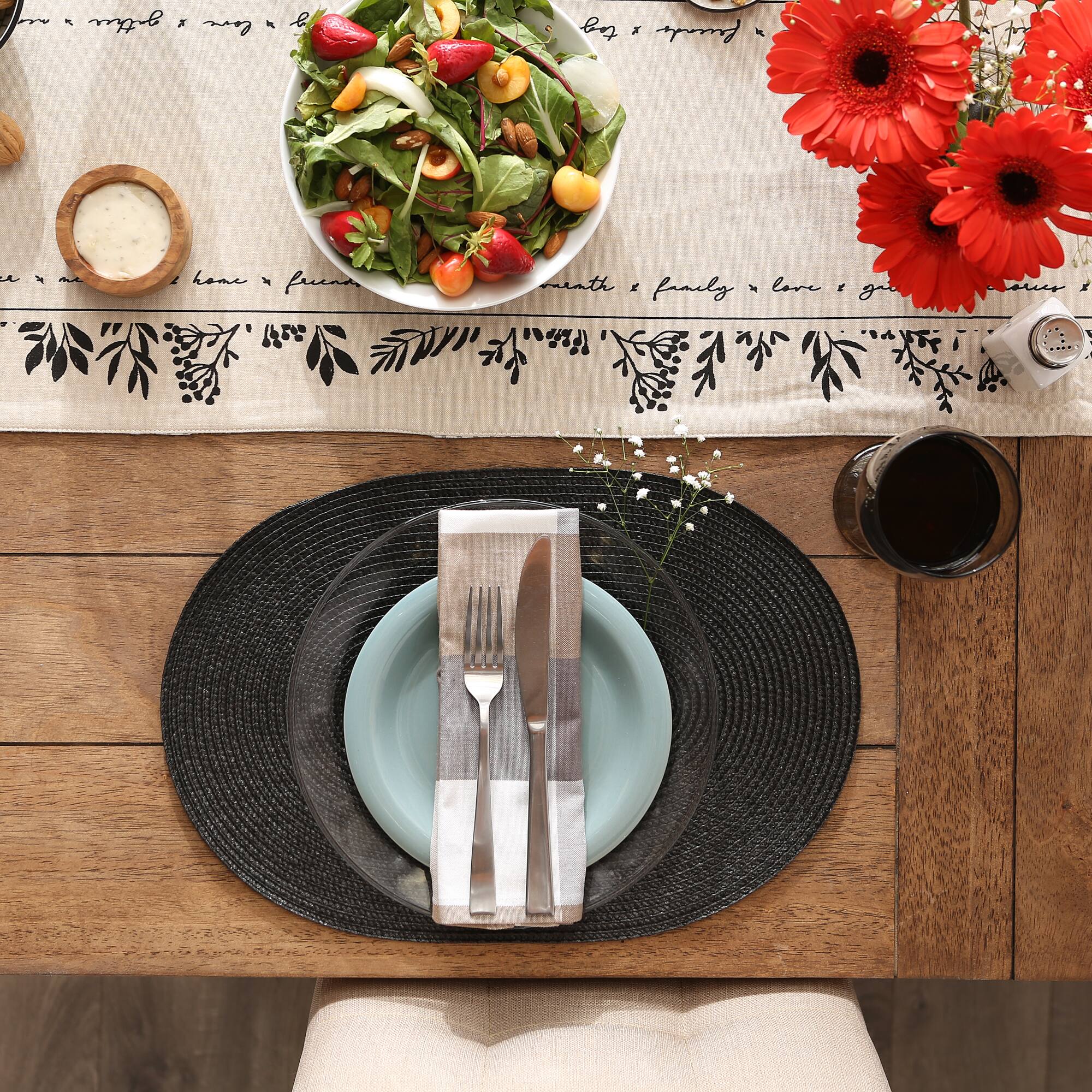 DII® Oval Plastic Woven Placemats