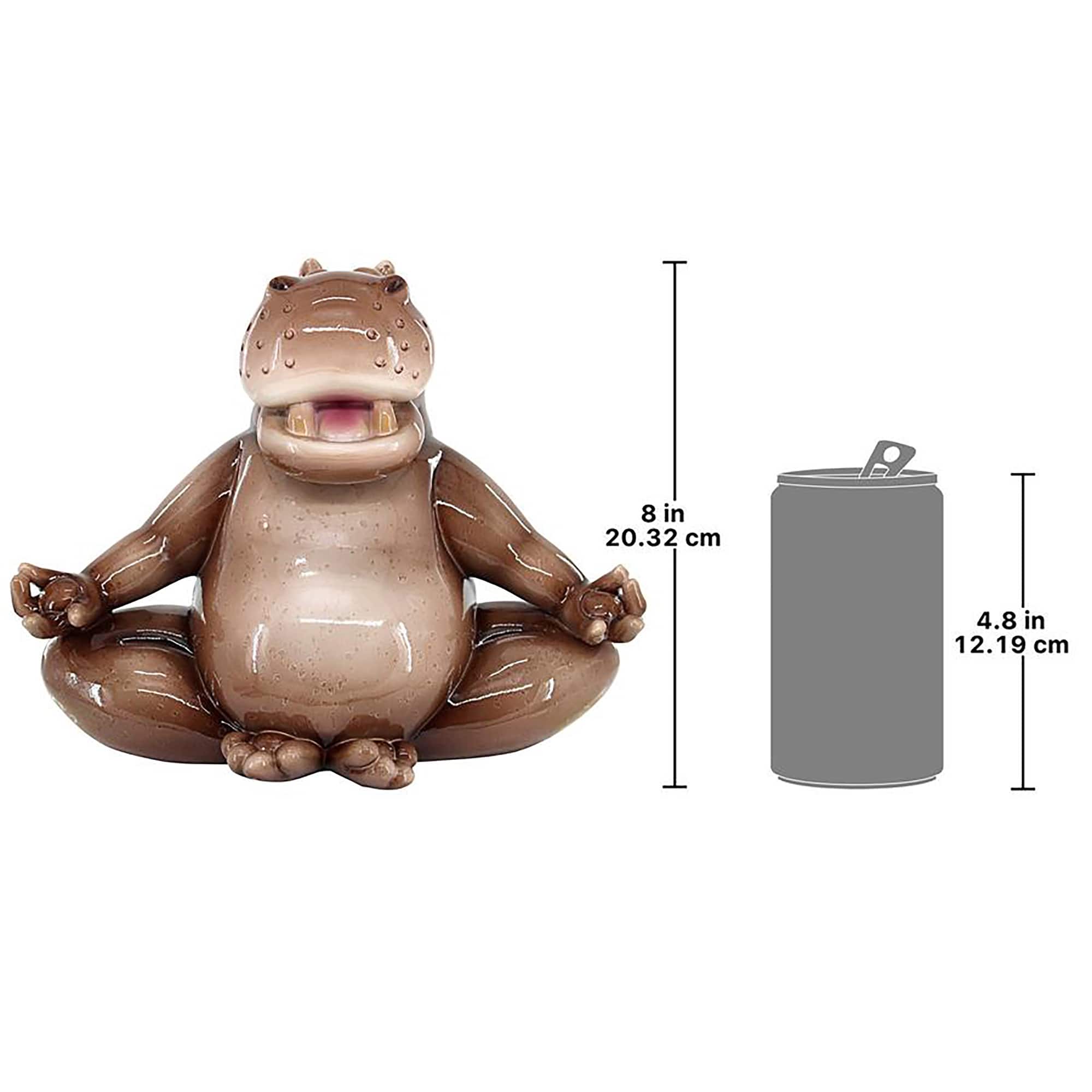 Design Toscano 10.5&#x22; A Ton of Zen Yoga Hippo Garden Statue
