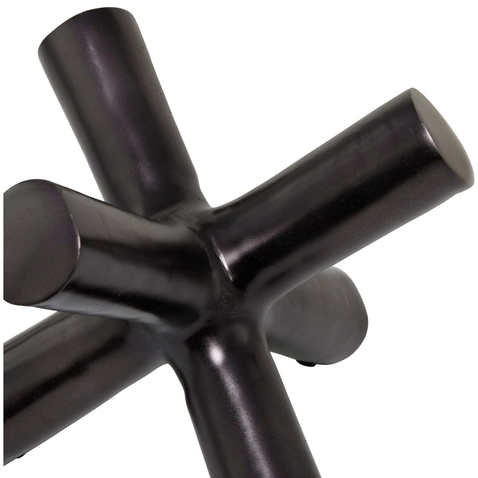 Black Aluminum Jack Abstract Tabletop Sculpture