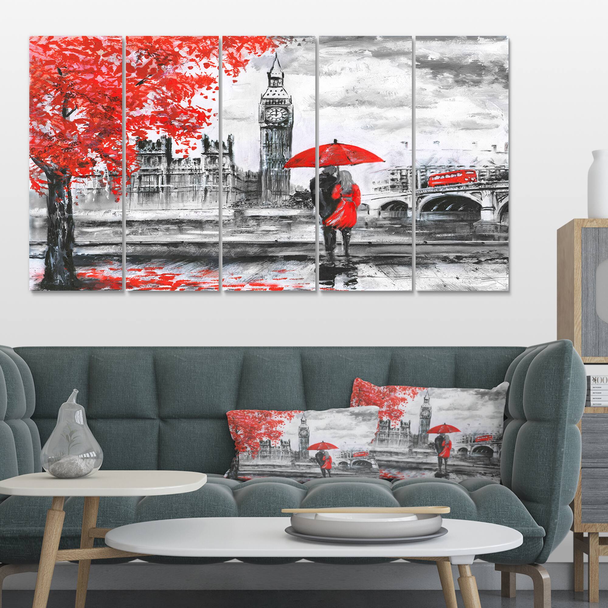 Designart - Couples Walking in Paris