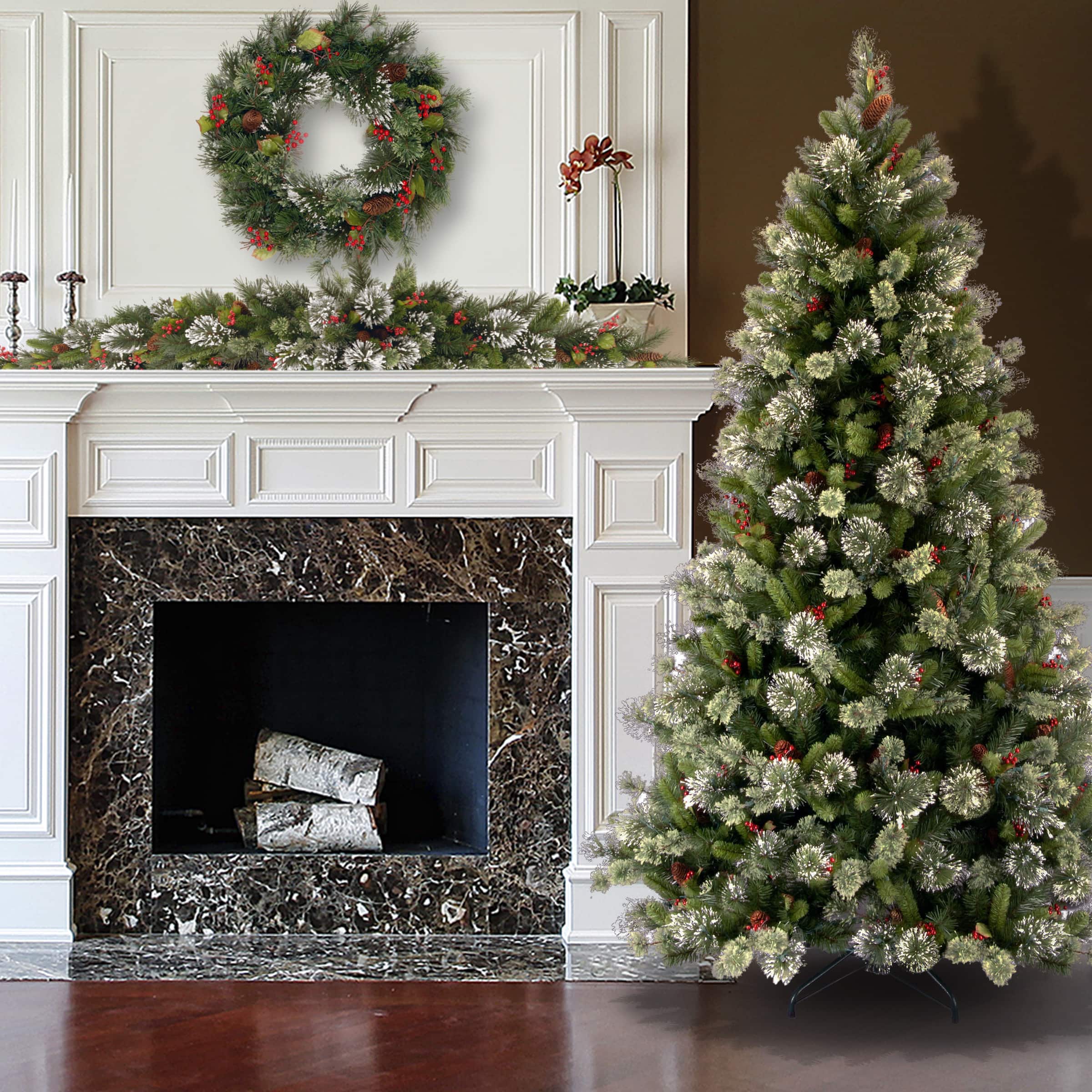 7.5ft. Pre-Lit Wintry Pine® Artificial Christmas Tree, Clear Lights