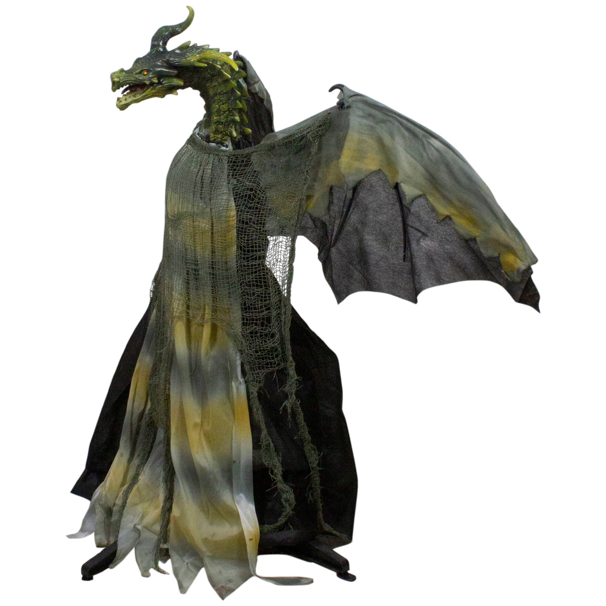 39&#x22; Lighted &#x26; Animated Dragon Halloween Decoration