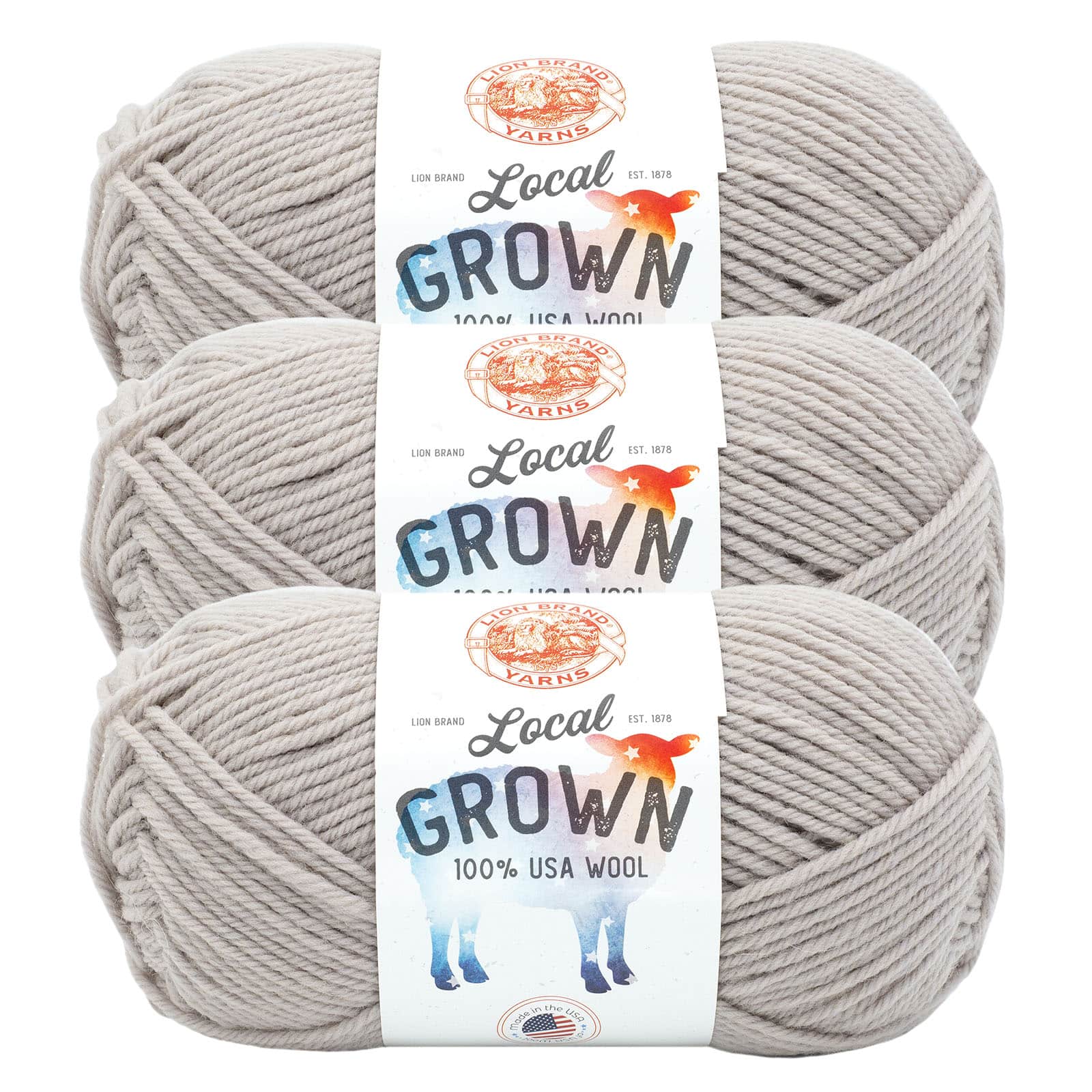 Lion Brand Local Grown Yarn Review - New 100% USA Wool, Made in the USA! 