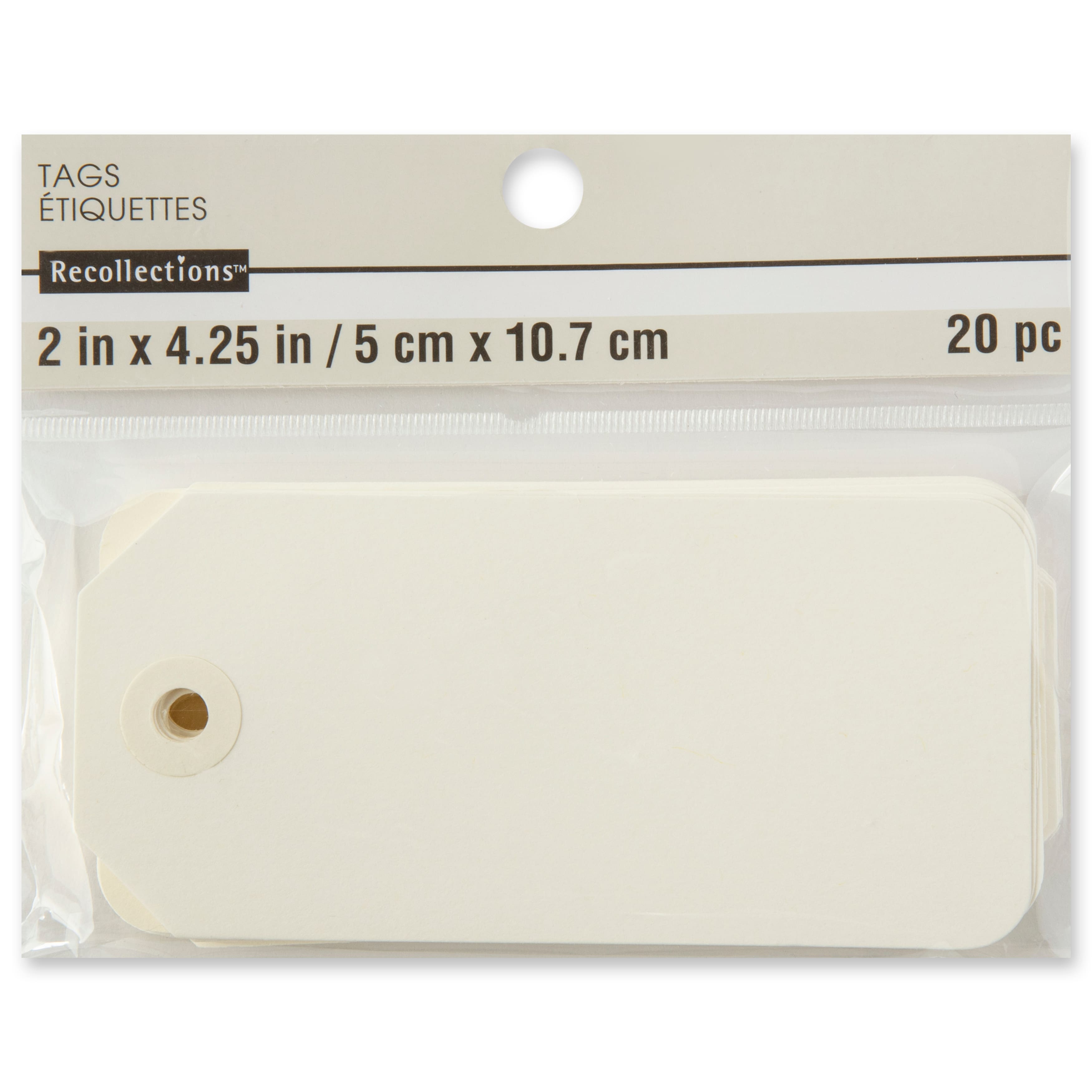 12 Packs: 20 ct. (240 total) Ivory Creative Tags by Recollections&#x2122;