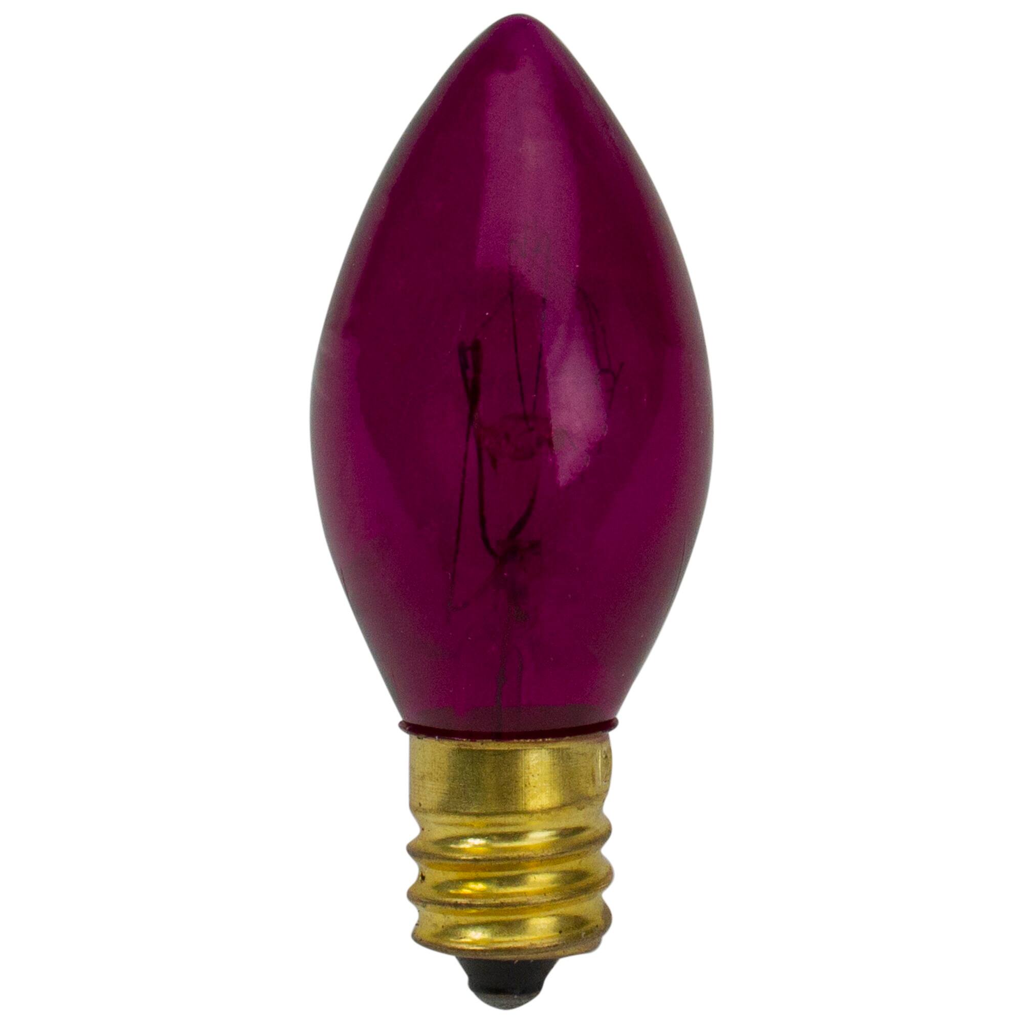 4ct. Transparent Pink Twinkle C7 Replacement Christmas Bulbs