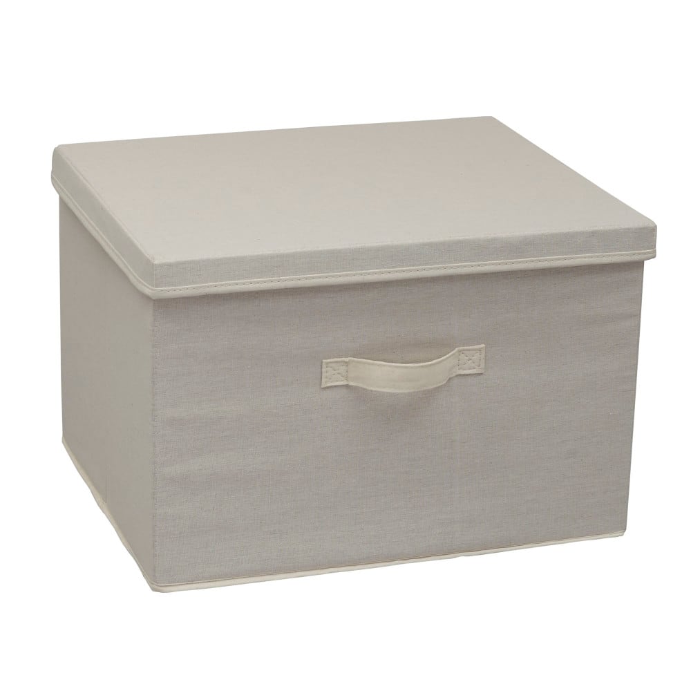 Household Essentials Canvas Storage Box with Lid