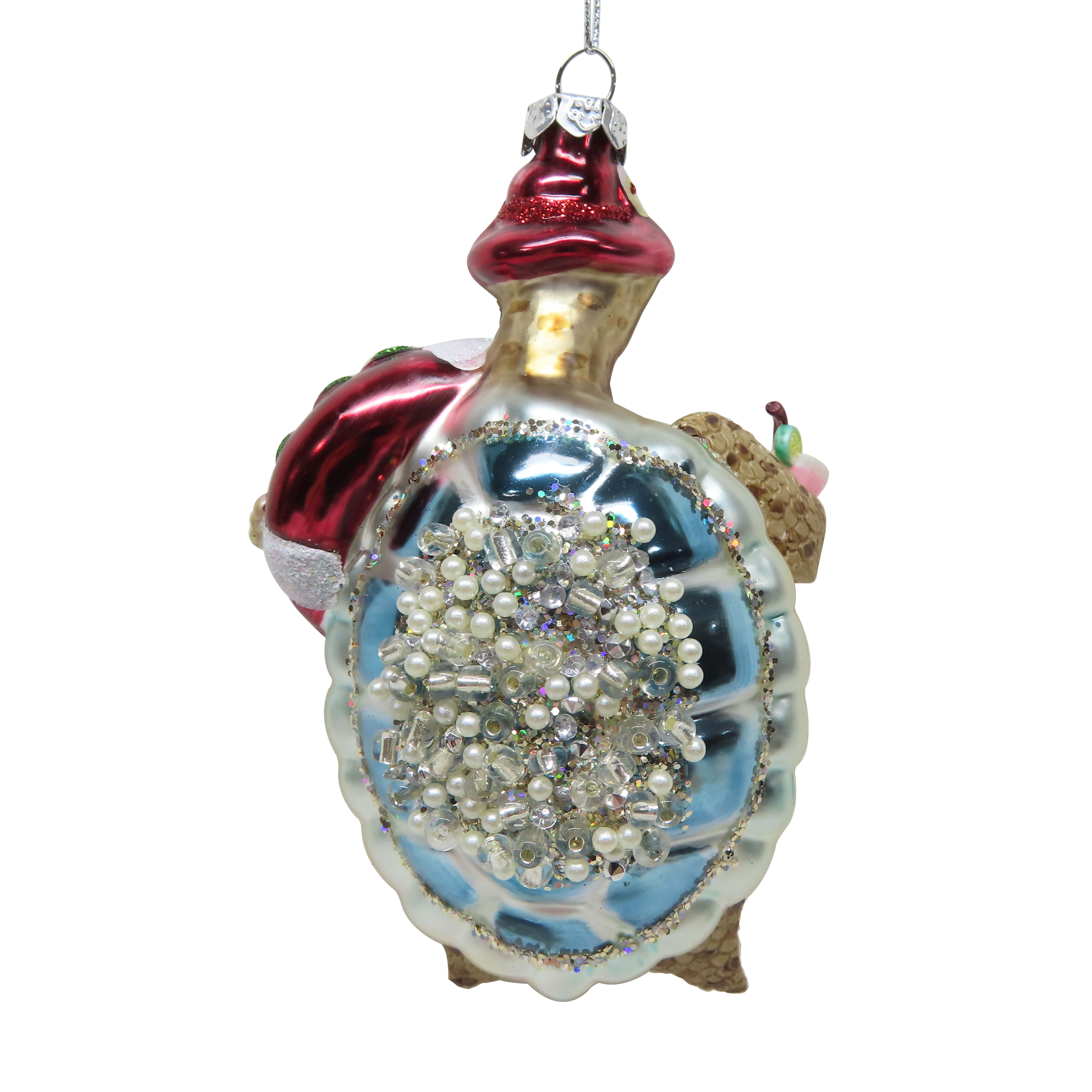 5.5&#x22; Beachy Glass Sea Turtle Ornament by Ashland&#xAE;