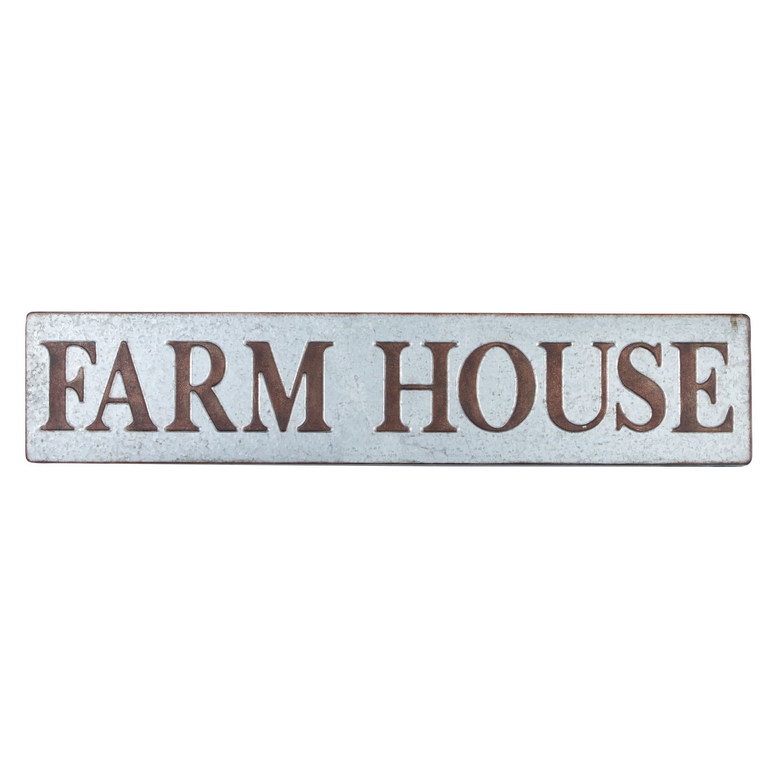 Brown & Silver Metal Farmhouse Sign Wall Décor