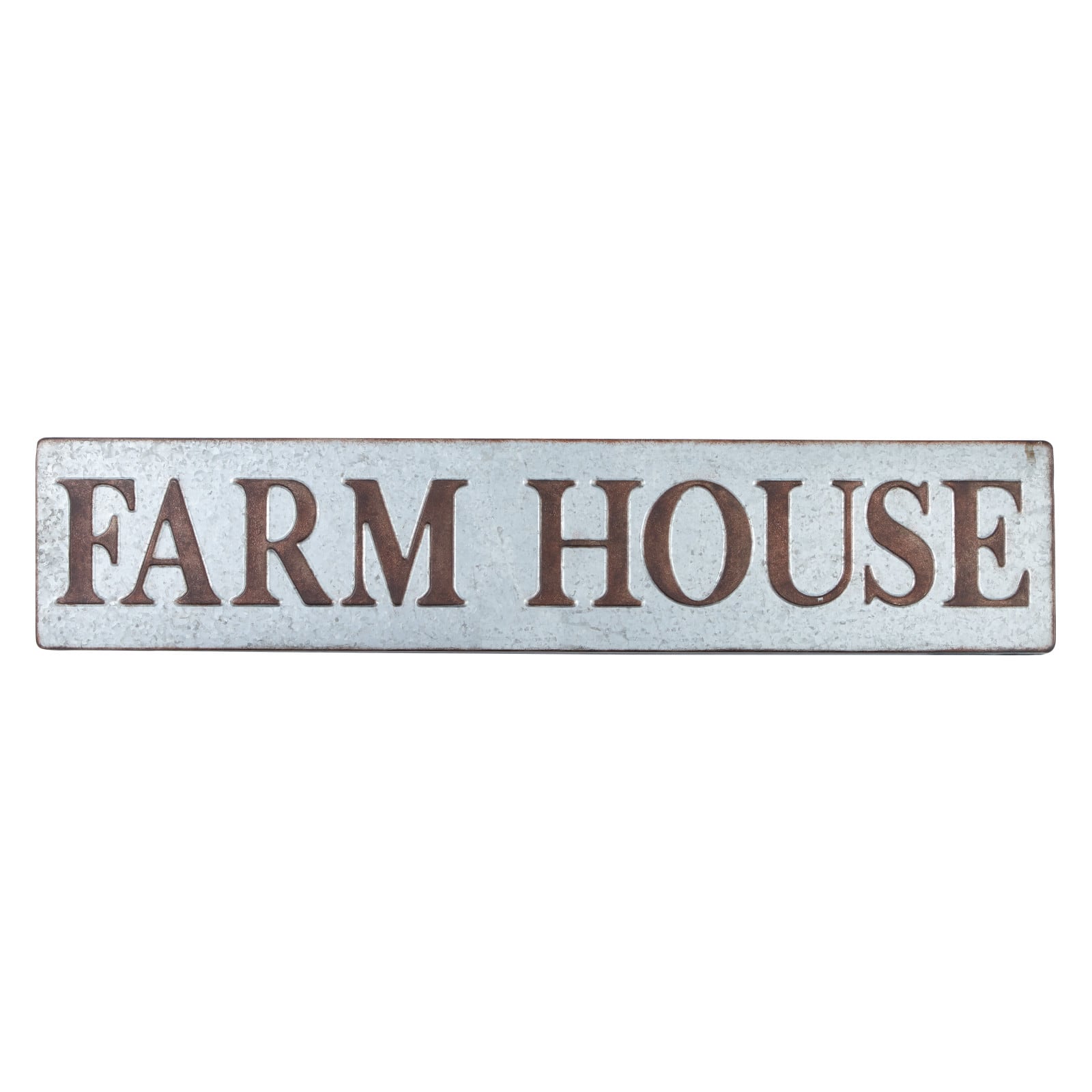 Brown &#x26; Silver Metal Farmhouse Sign Wall D&#xE9;cor