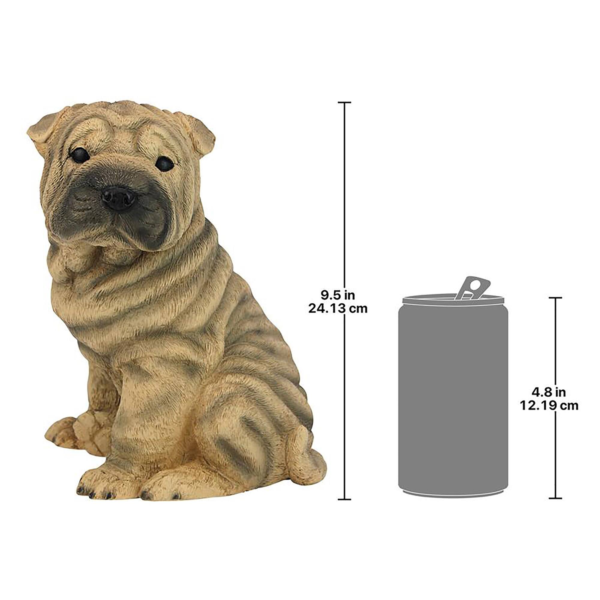 Design Toscano 9&#x22; Shar-Pei Puppy Dog Statue