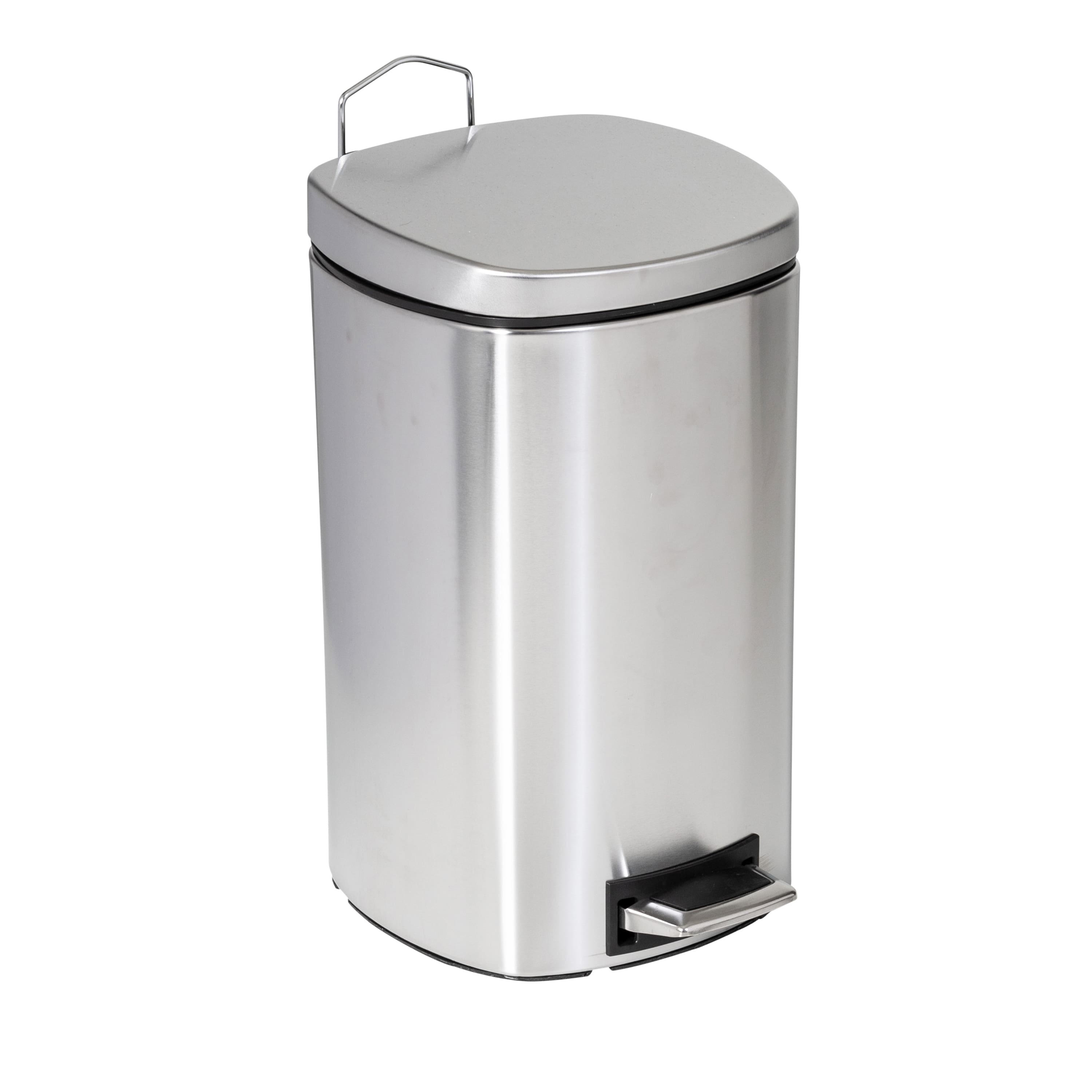 Honey Can Do 12-Liter Stainless Steel Step Trash Can