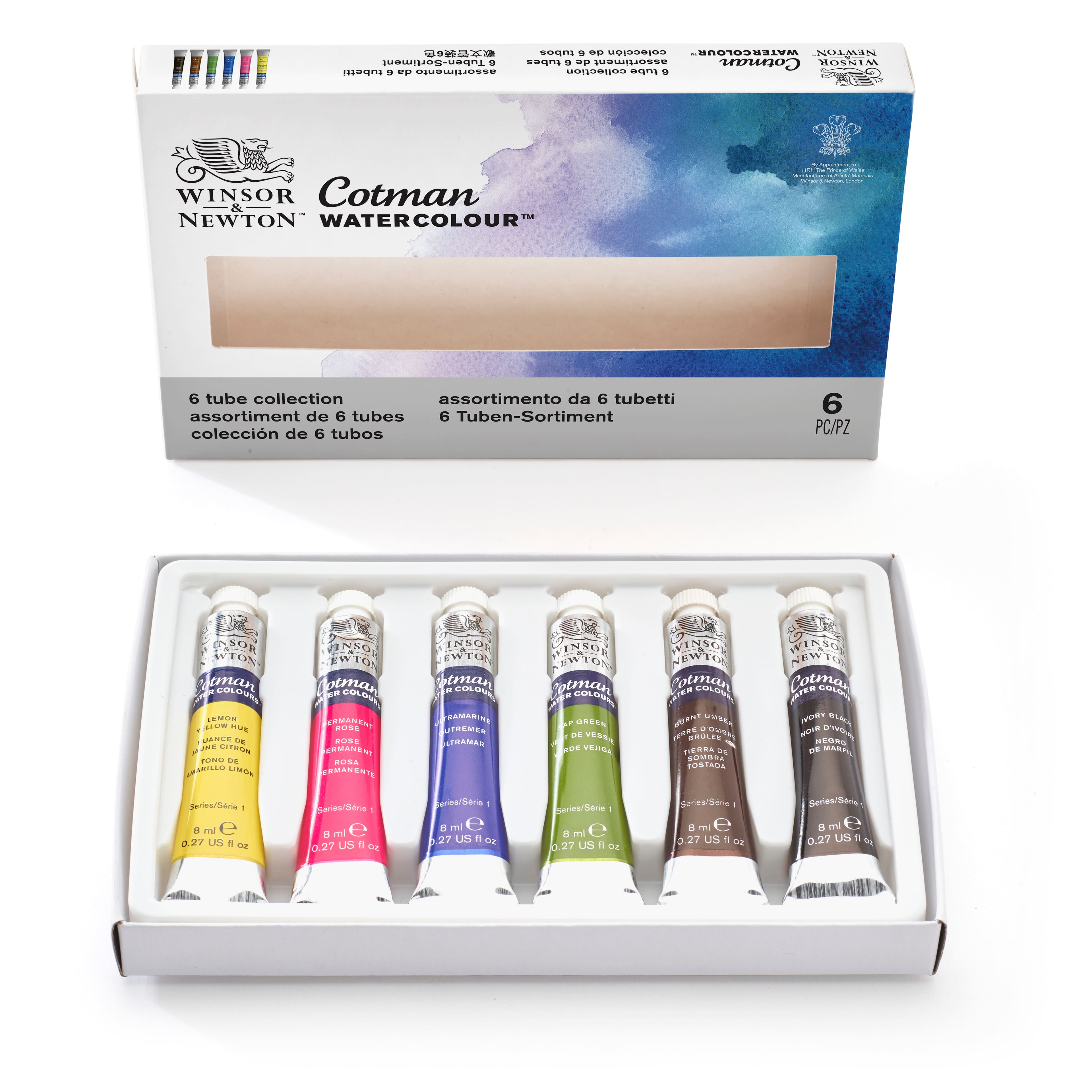Winsor &#x26; Newton&#x2122; Cotman Watercolour&#x2122; 6 Color Paint Tube Set