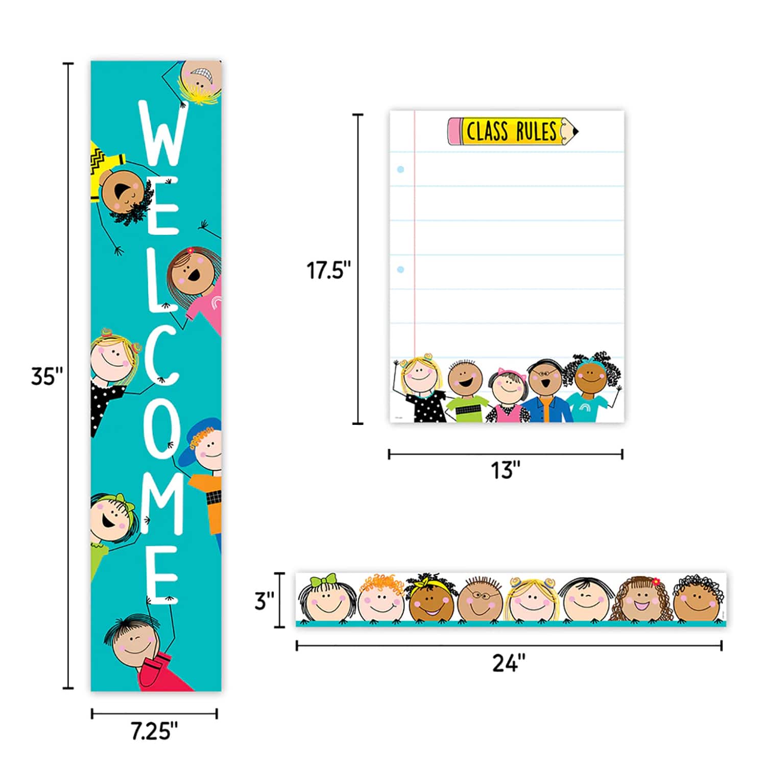 Creative Teaching Press® Stick Kids® Curated Classroom Decal Set