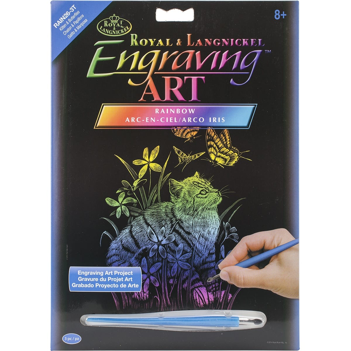 Royal &#x26; Langnickel&#xAE; Engraving Art&#x2122; Kitten &#x26; Butterflies Rainbow Foil Kit