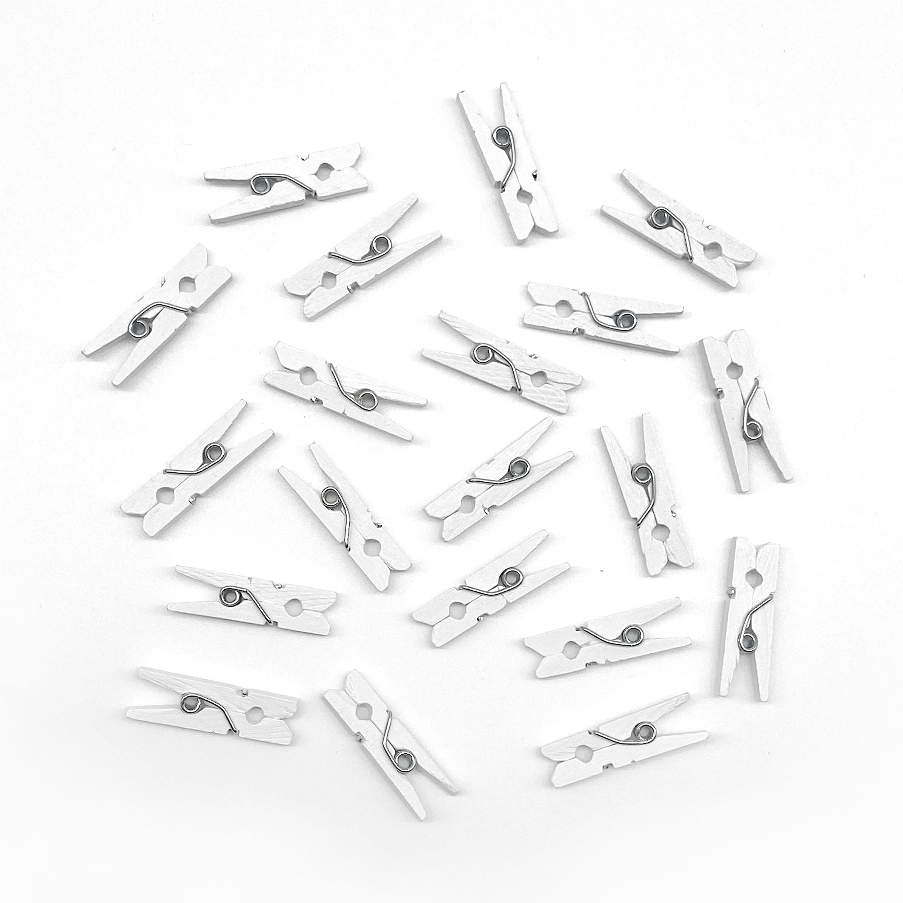 Recollections Mini Clothespins - White - 20 ct