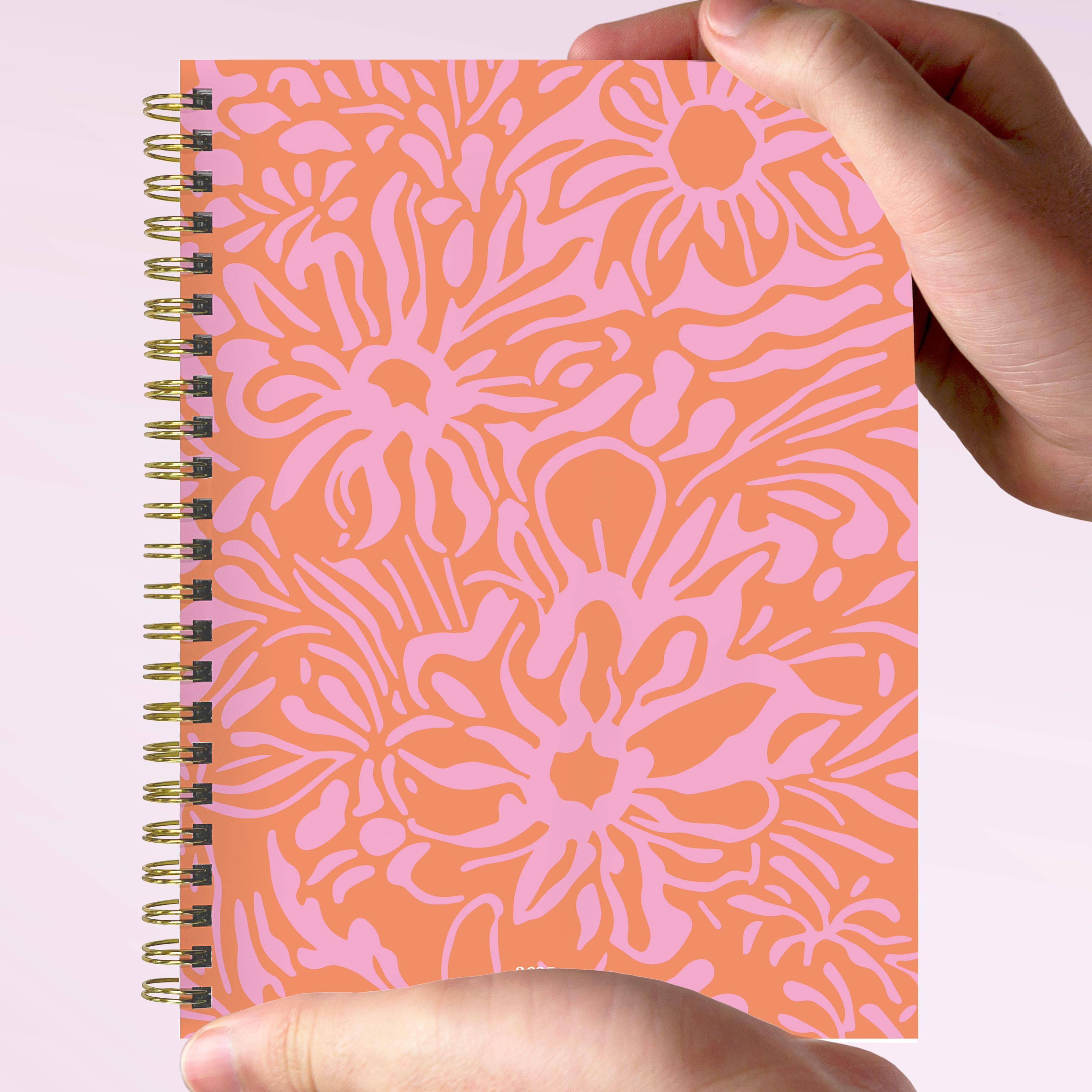 TF Publishing 2025 Medium Happy Hibiscus Weekly Monthly Spiral Planner