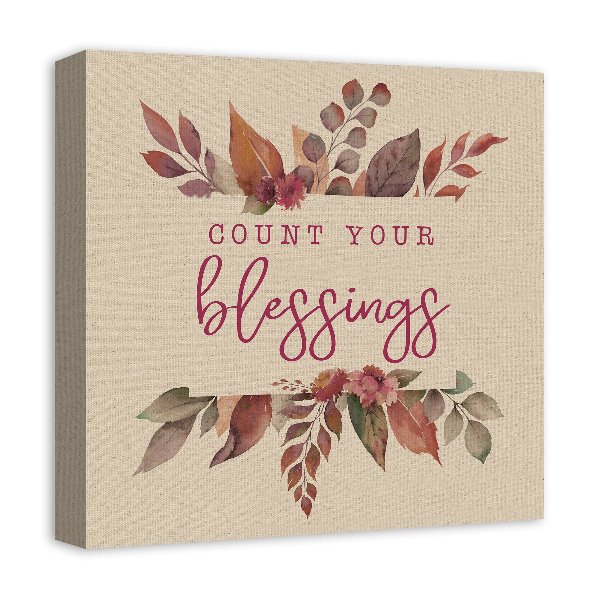 Count Your Blessings Canvas Wall Art