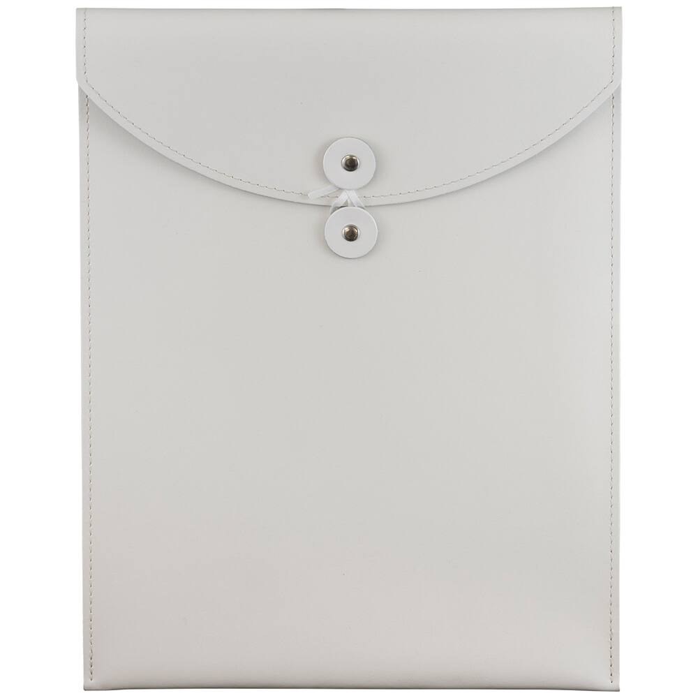 JAM Paper 9.5" x 12.5" Leather Portfolio with Button & String