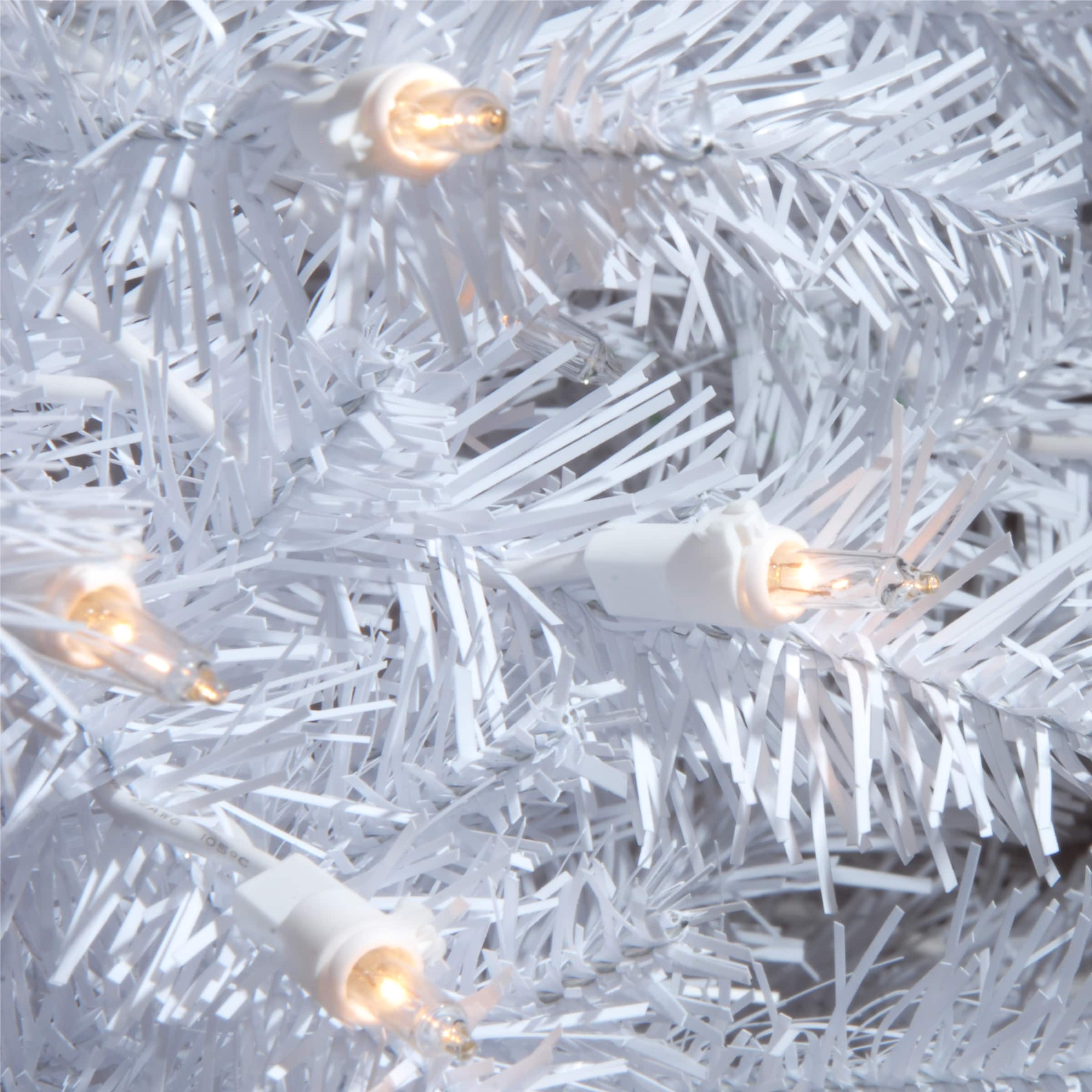 9ft. Pre-Lit Dunhill&#xAE; White Fir Artificial Christmas Tree, Clear Lights