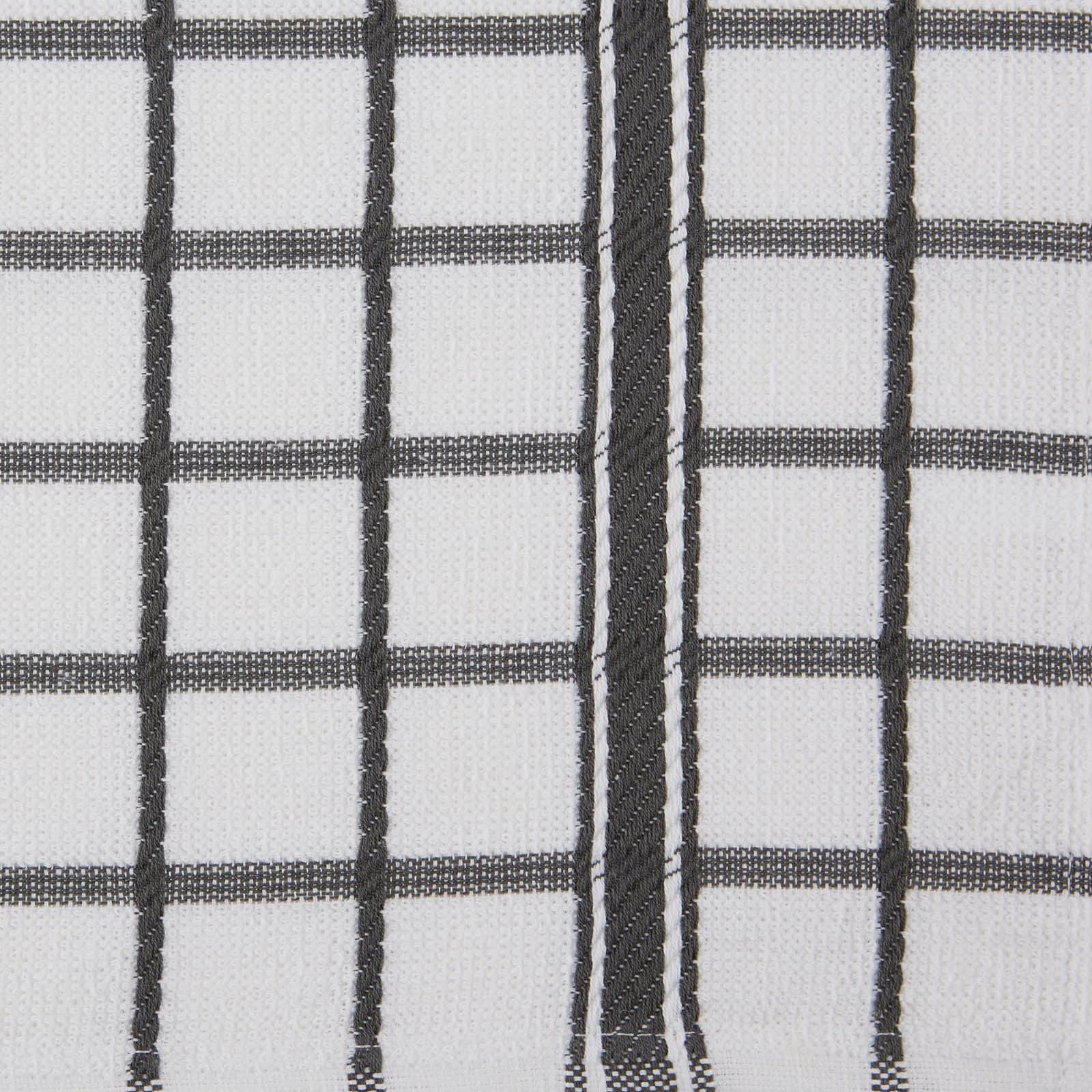 DII® Mineral Gray Windowpane Terry Dishtowels, 4ct.