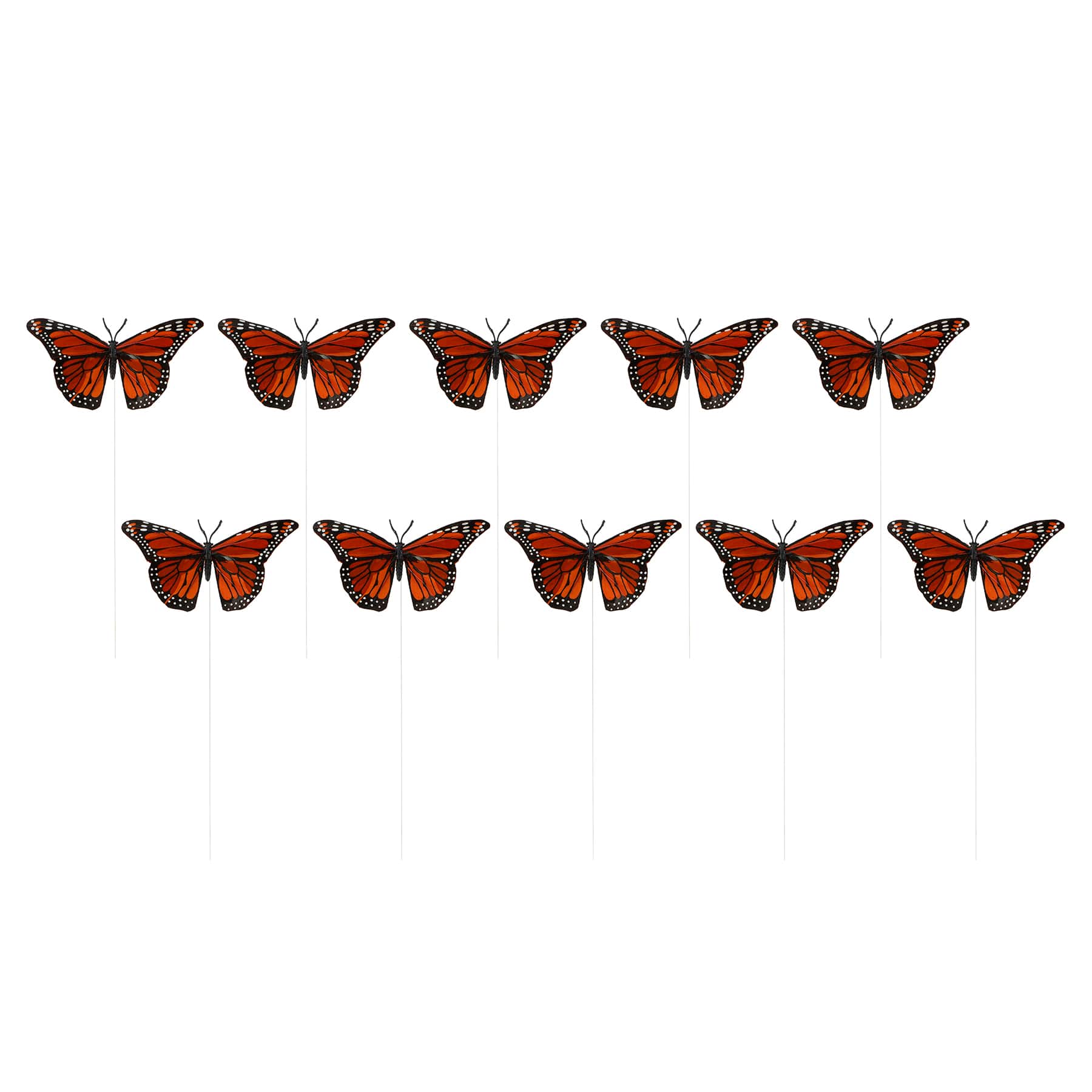 Orange Feather Butterflies, 10ct. by Ashland&#xAE;