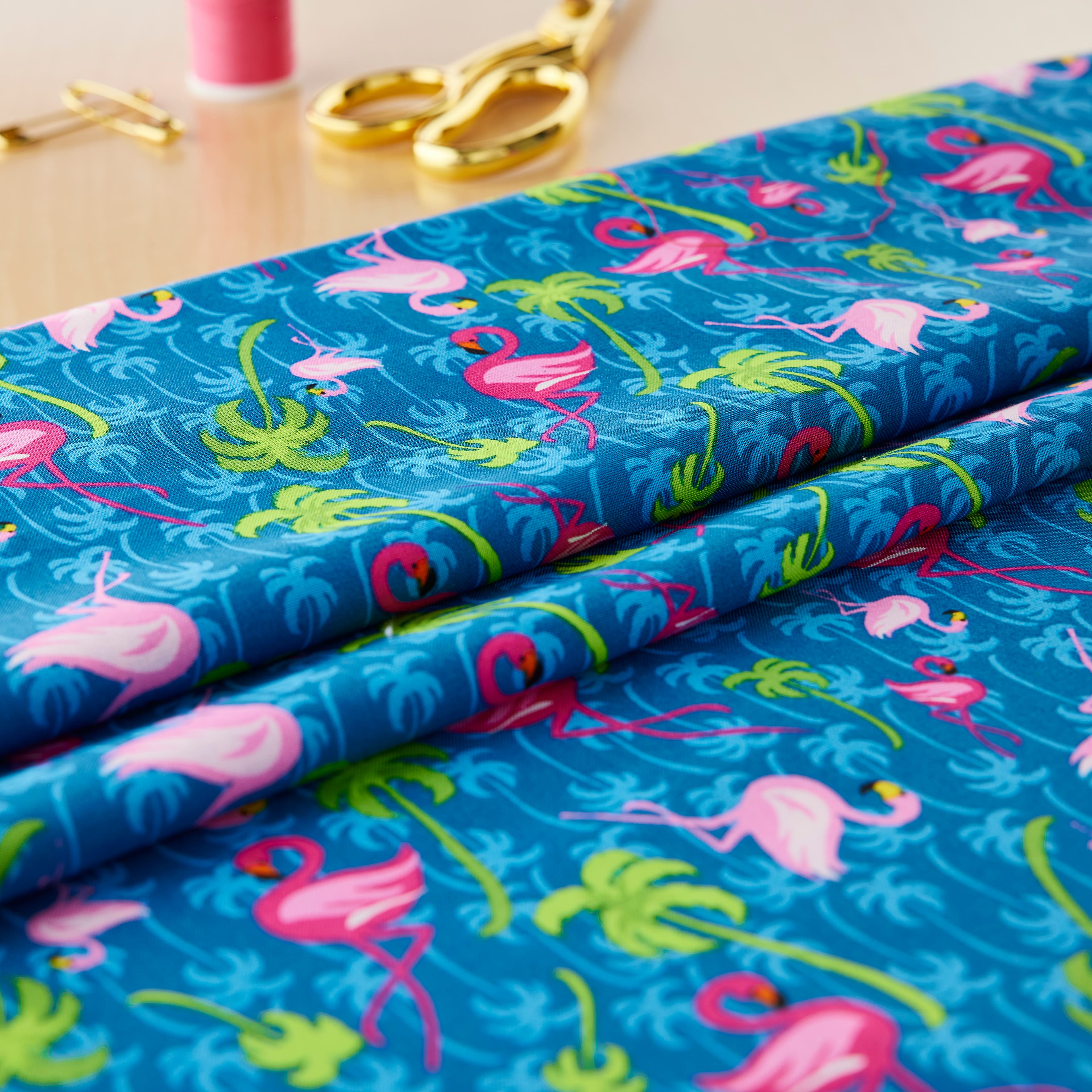 Fabric Traditions Pink Flamingo Novelty Cotton Fabric