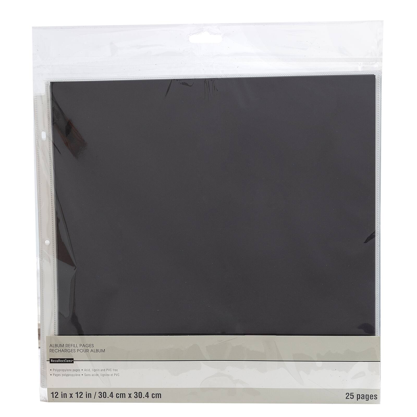 Buy the Black Photo Album Refills by Recollections™, 12" x 12" at Michaels