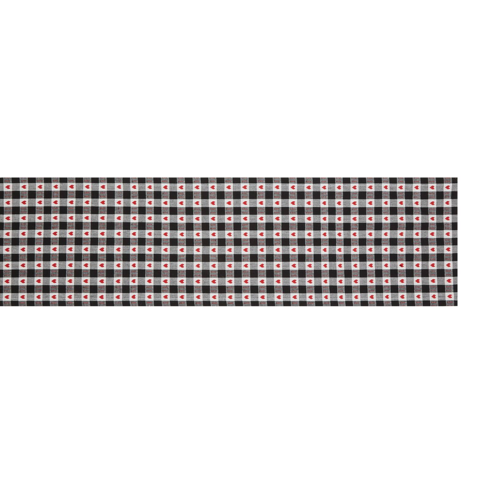 DII&#xAE; 108&#x22; Hearts Dobby Check Table Runner