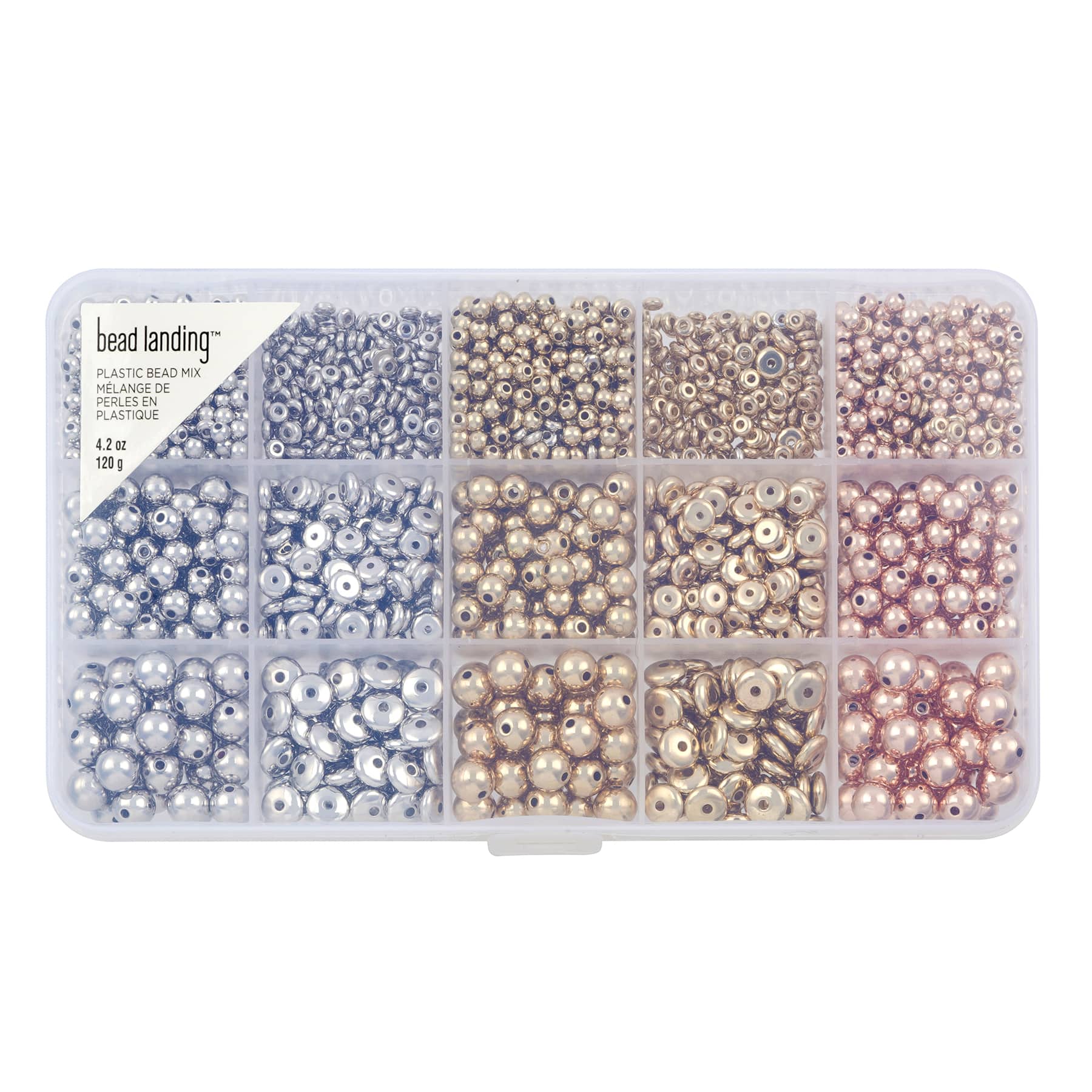 6 Pack: Plastic Spacer Beads Mix by Bead Landing™