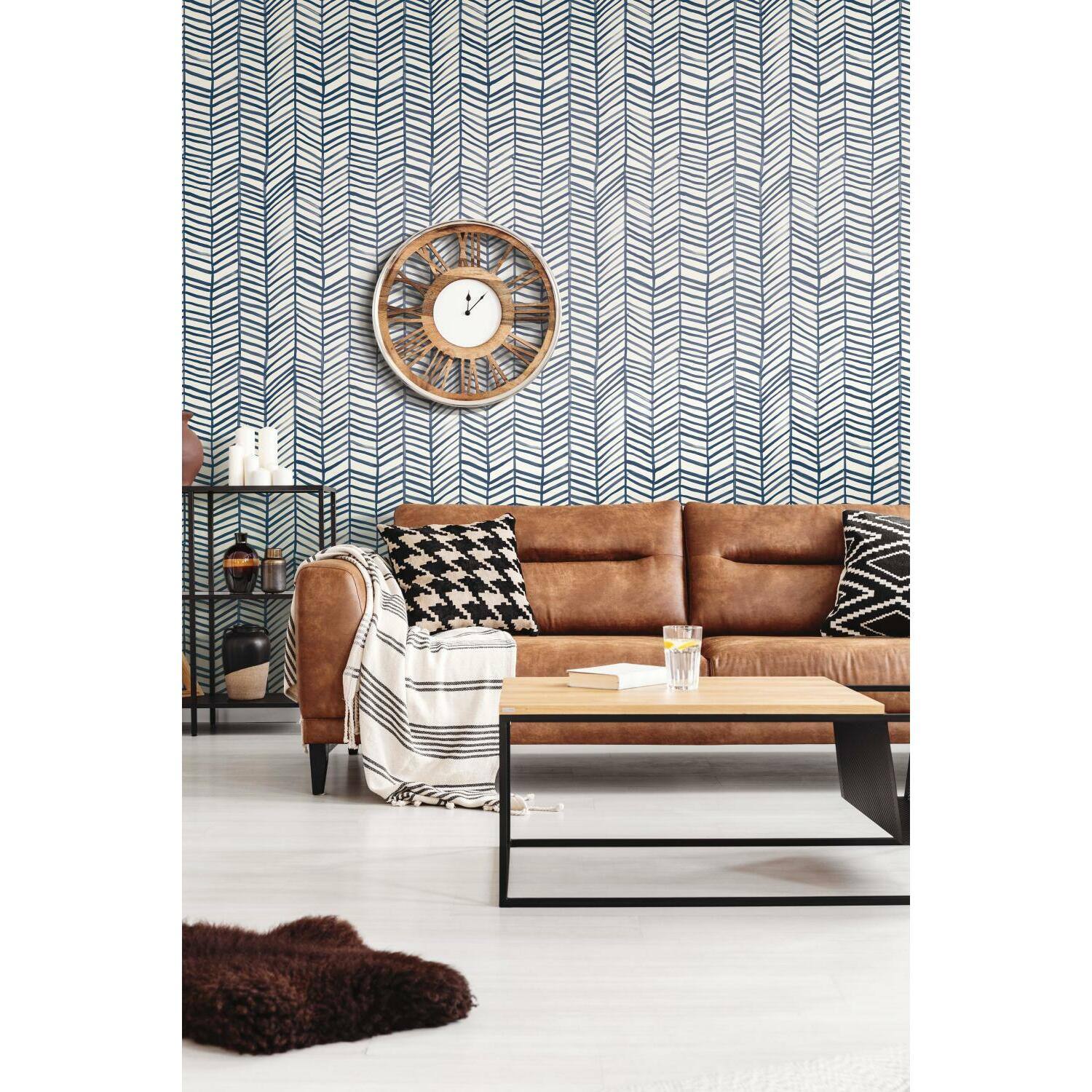 RoomMates Cat Coquillette Herringbone Peel & Stick Wallpaper