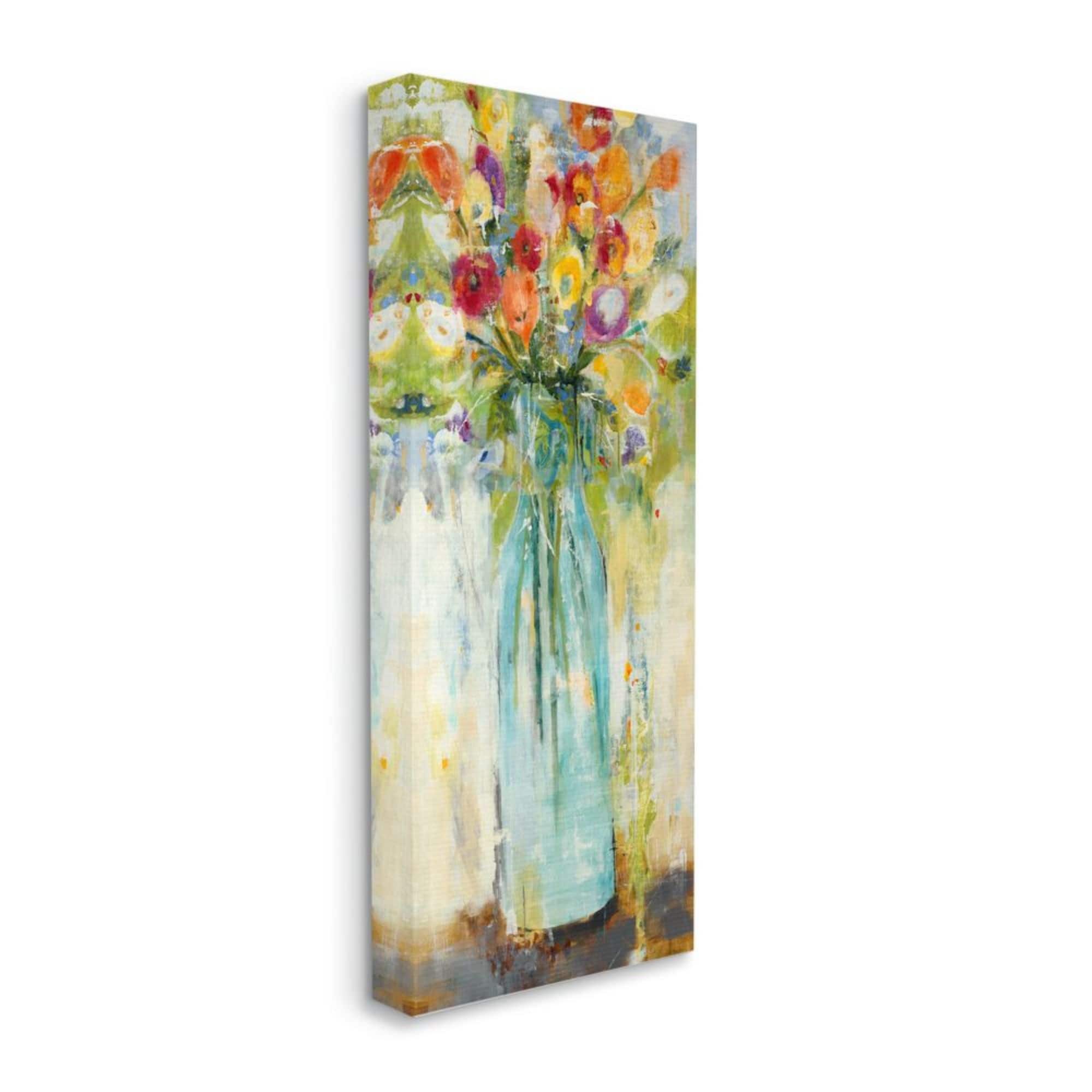 Stupell Industries Rustic Spring Bouquet Abstract Organic Shapes Canvas Wall Art 