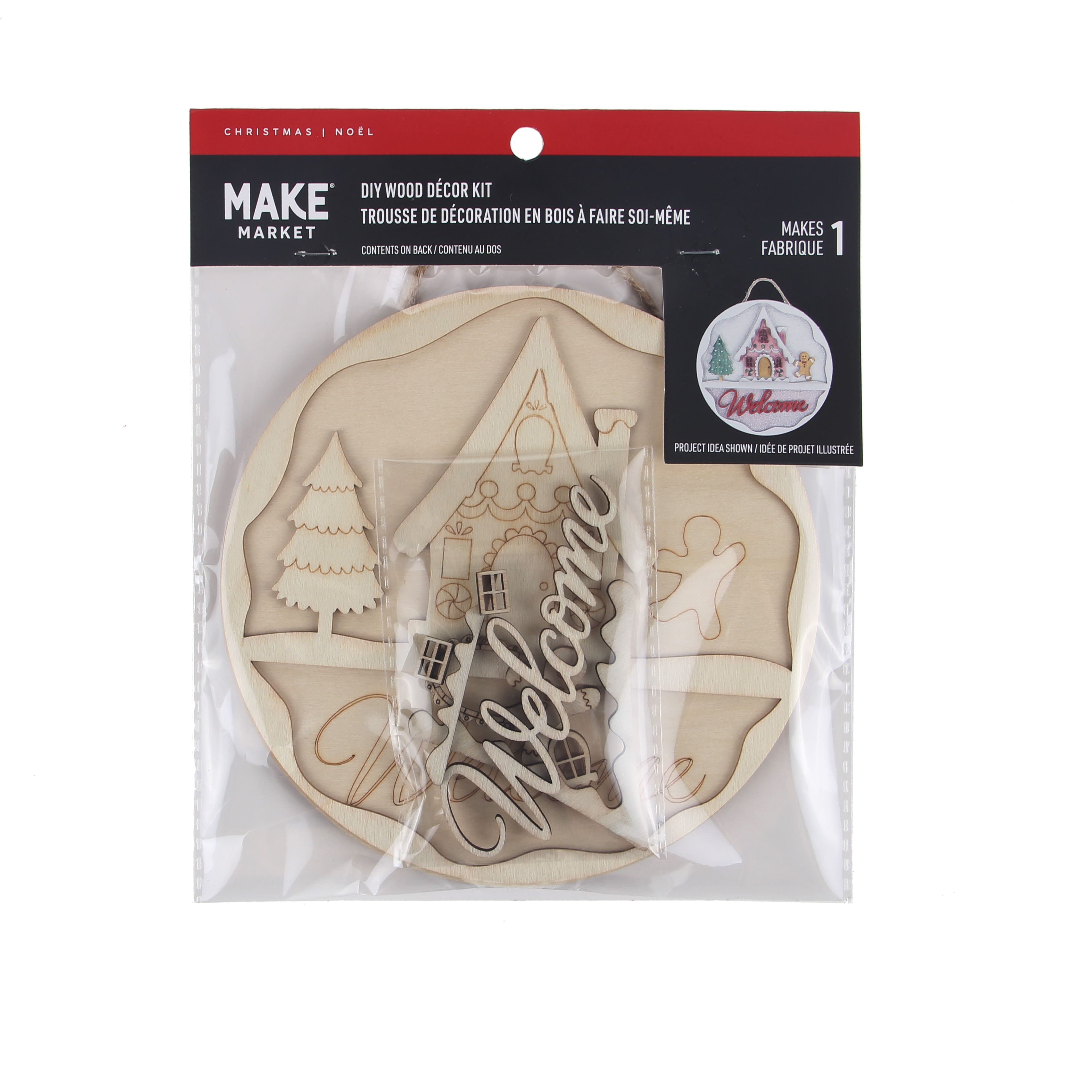 6&#x22; Welcome House Plaque DIY Wood D&#xE9;cor Kit by Make Market&#xAE;