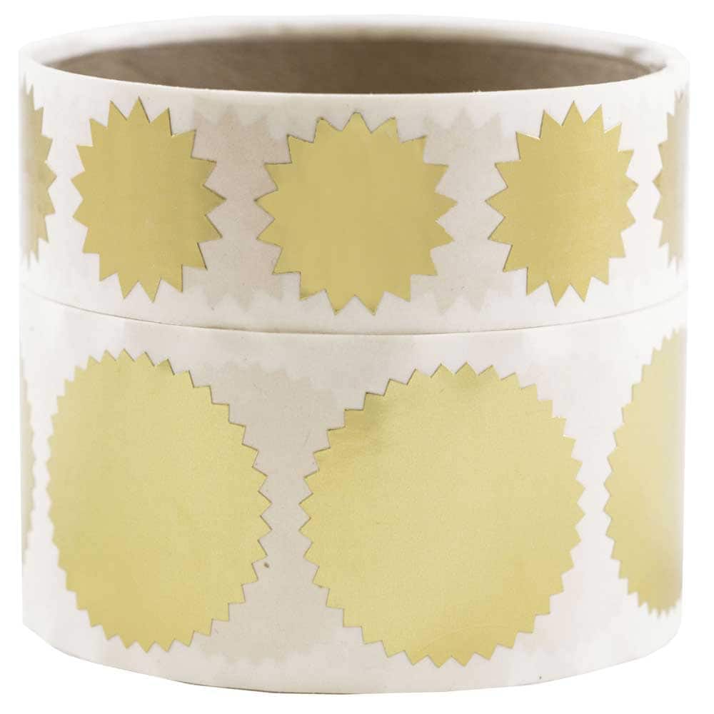 JAM Paper Gold Serrated Edge Circle Label Wafer Seal Combo Pack